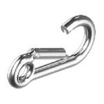 Snap hook with eye 5x50mm