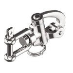 Swivel snap shackle w/jaw 128mm