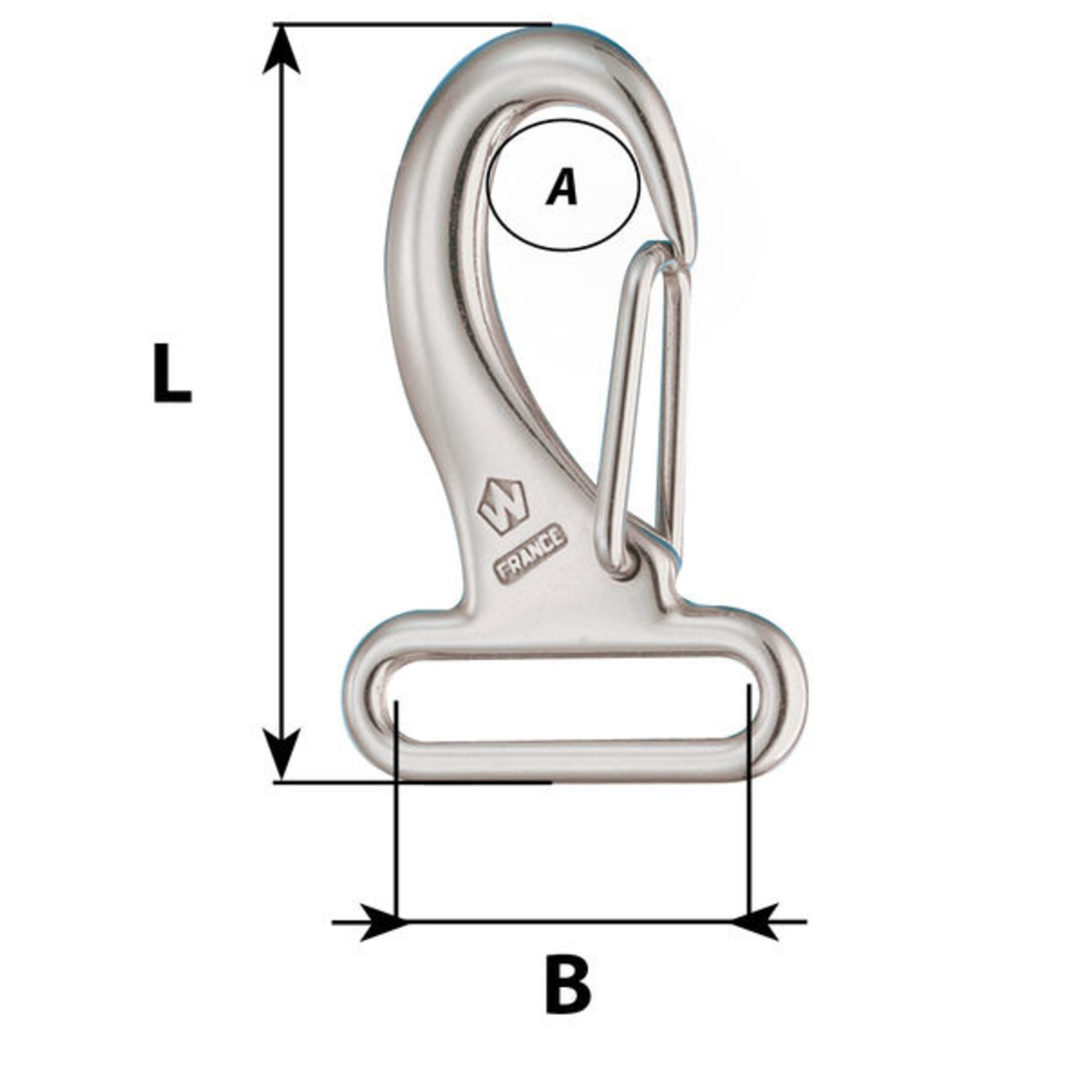 Wichard Webbing snap hook - 30 mm - Length: 60 mm