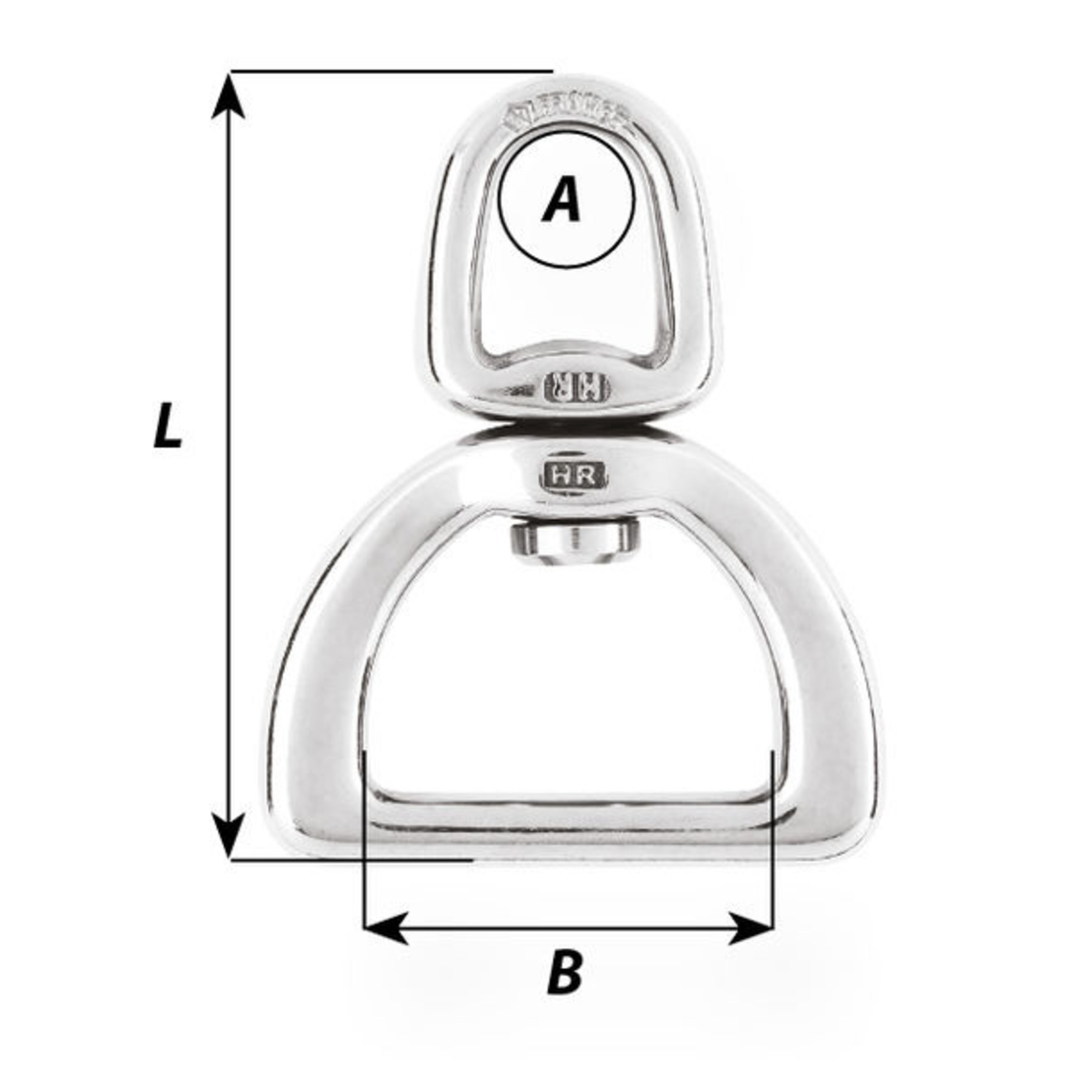 Wichard Swivel - For webbing - Length: 60 mm