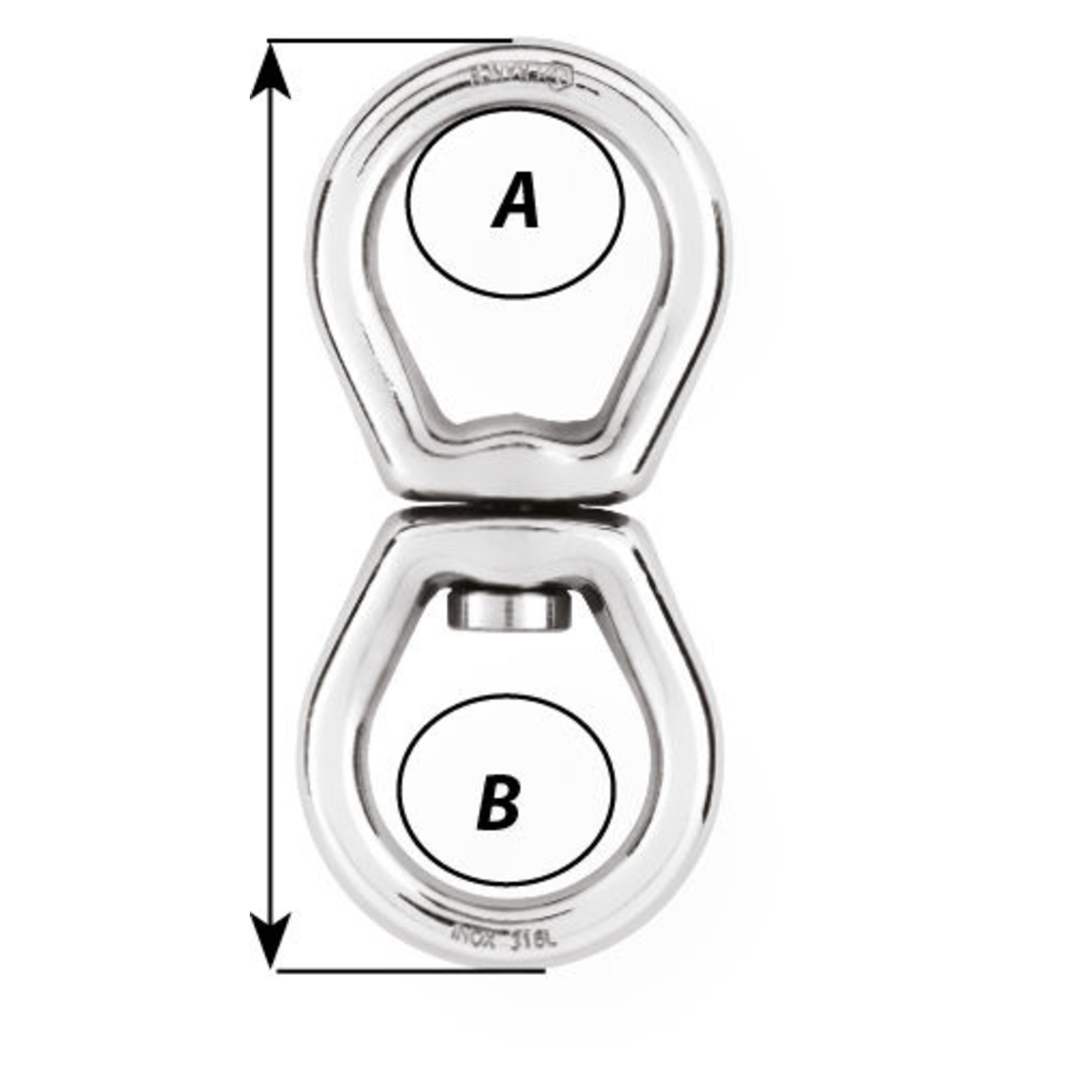 Wichard Mooring swivel - Length: 130 mm