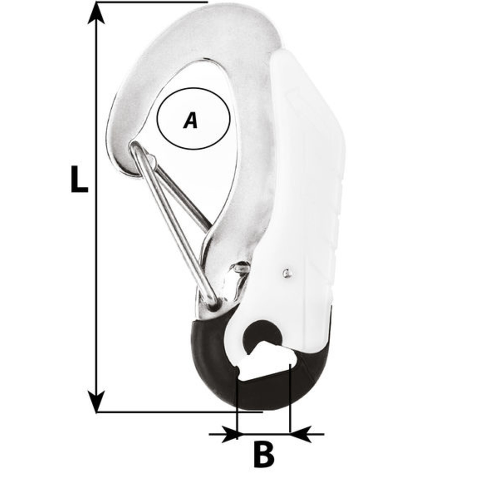 Wichard Double action safety hook - Fluorescent - Length: 115 mm