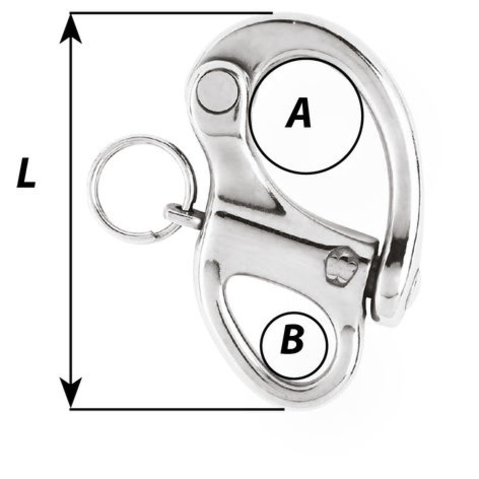 Wichard Snap shackle - With fixed eye - Length: 35 mm