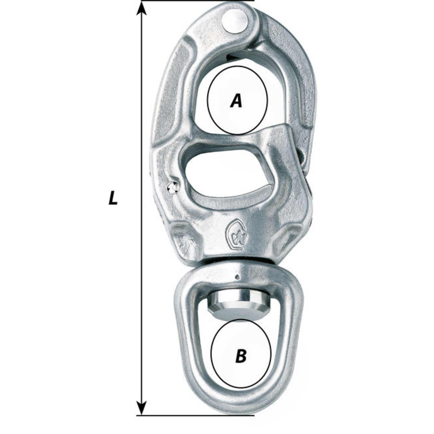 Wichard Speedlink HR trigger snap shackle - Universal eye - Length: 74 mm