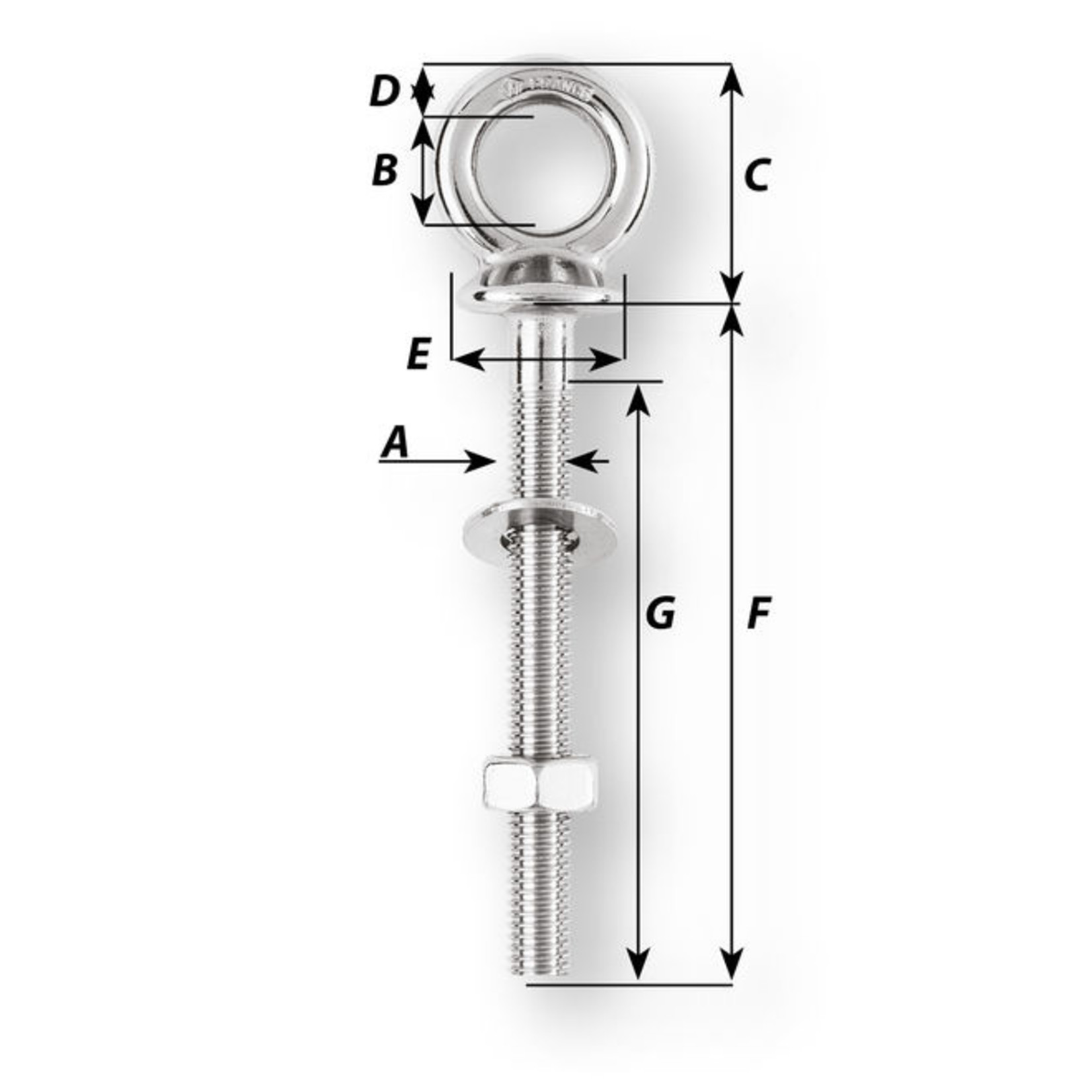 Wichard Eye bolt - M6*100 - Length: 60 mm