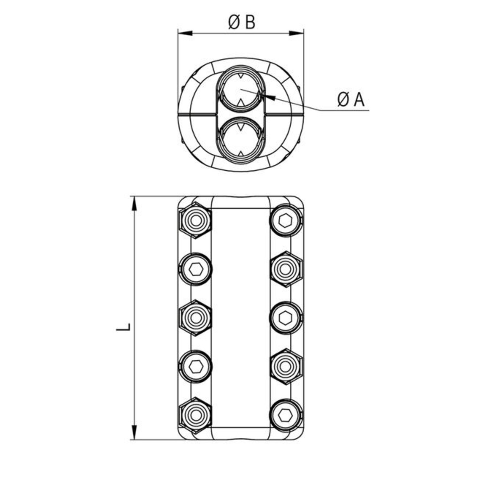 Wichard Clamp for 11 mm anti-torque cable