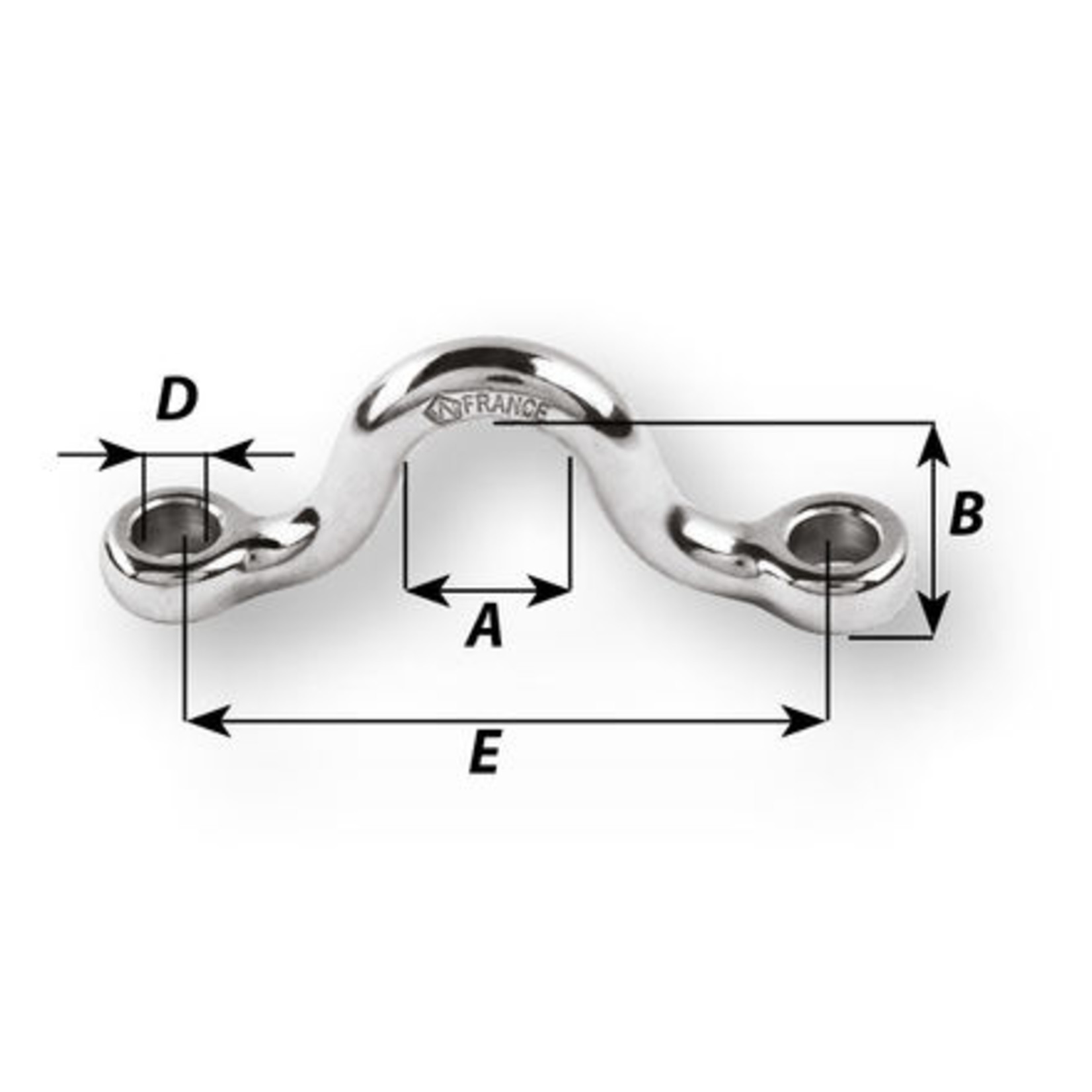 Wichard Eye strap - Dia 6 mm - Spacing: 45 mm