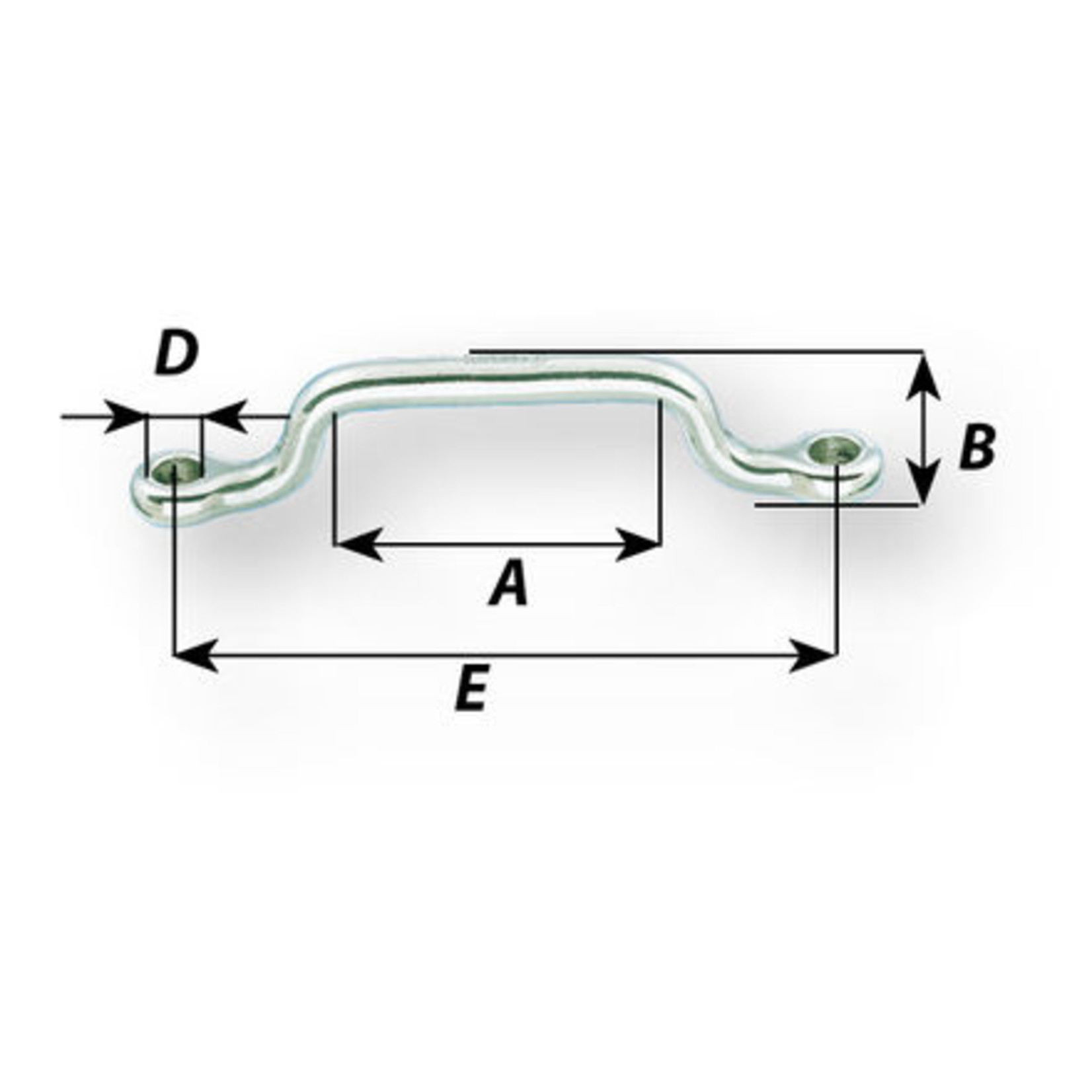 Wichard Webbing eye strap - Dia 4 mm - Spacing: 56 mm