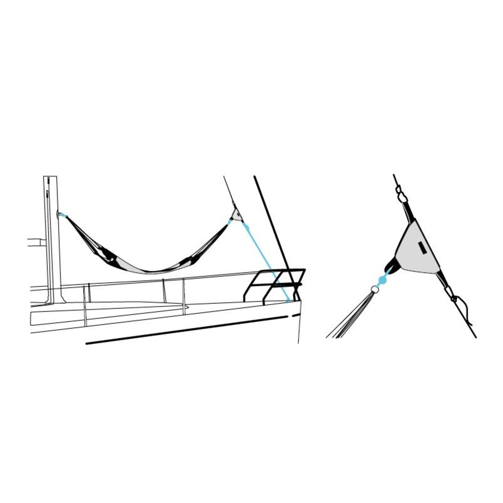 Blue Performance Hammock incl. Suspension 210 x 100/120 cm