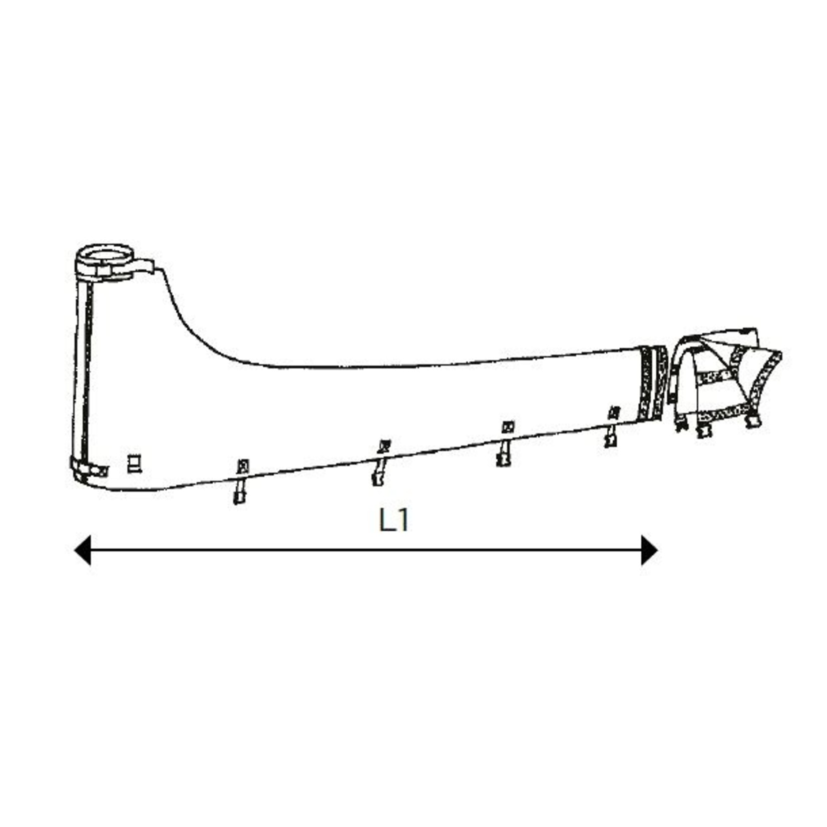 Blue Performance Sail Cover andas 4.1 meter boom