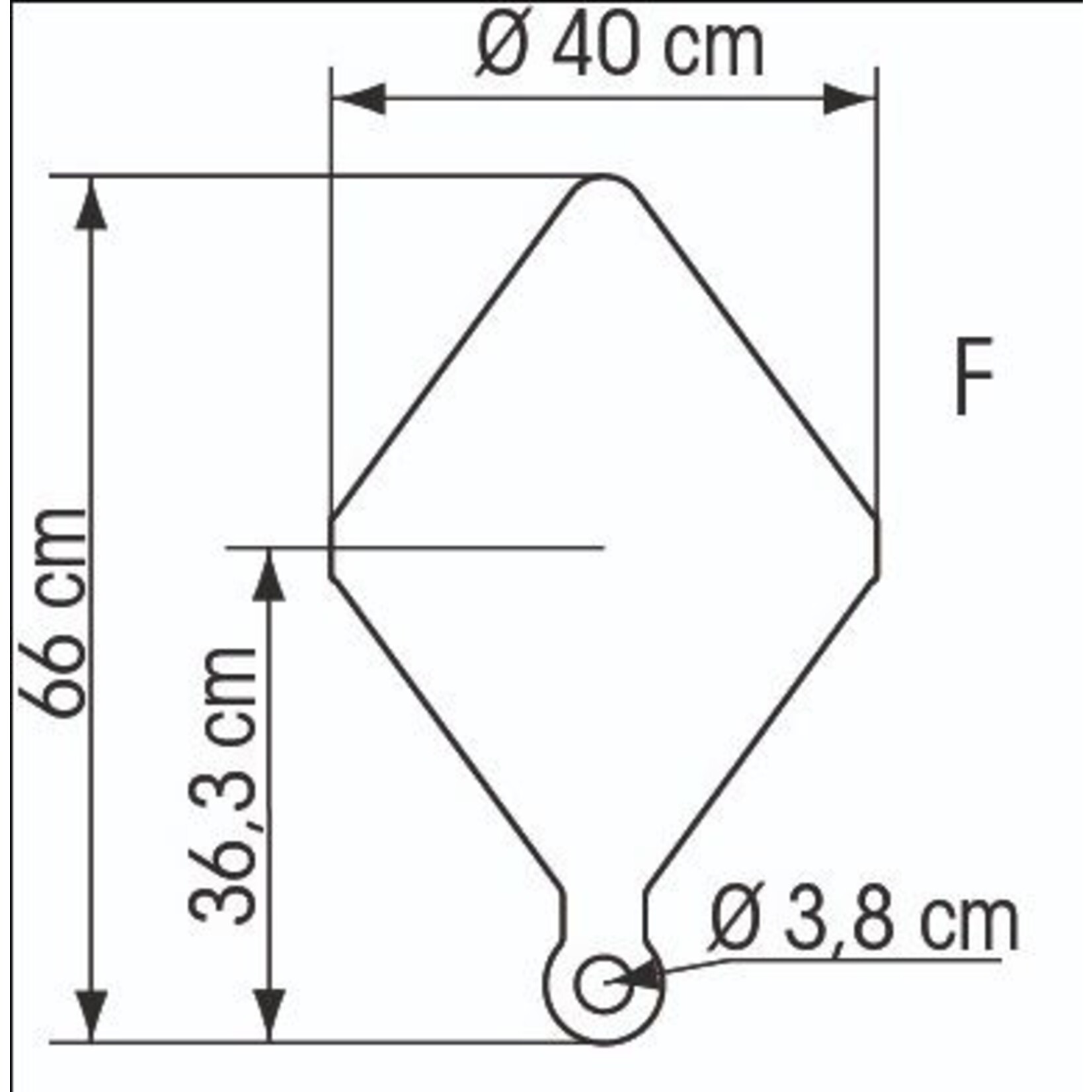 Plastimo Mark.buoy bic.dia 40cm+foam+eyelet empt.