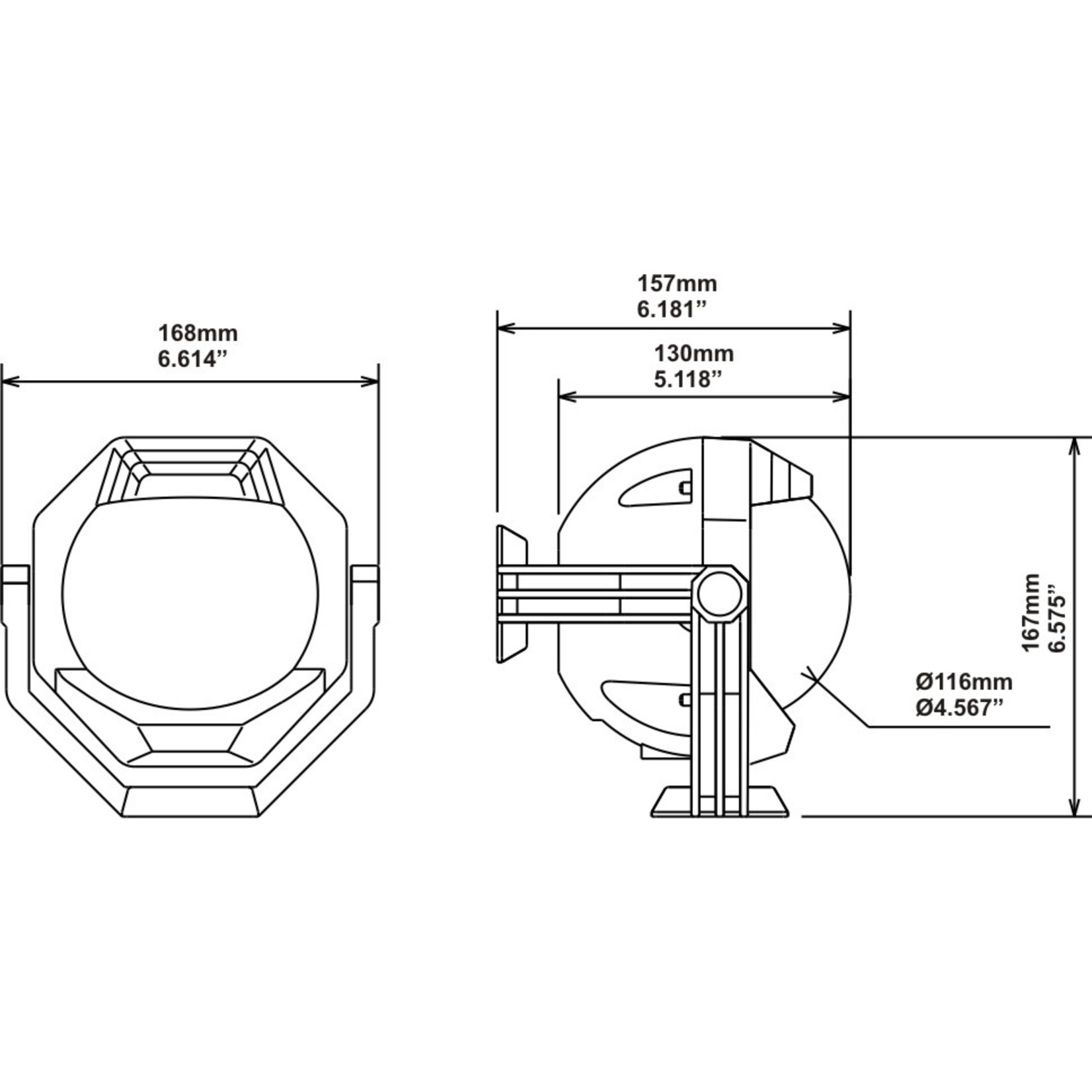 Plastimo Contest 130 - bracket type - black