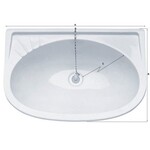 Plastimo Plastic sink white 40x30