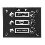 Plastimo Switch panel 3 gang 12v