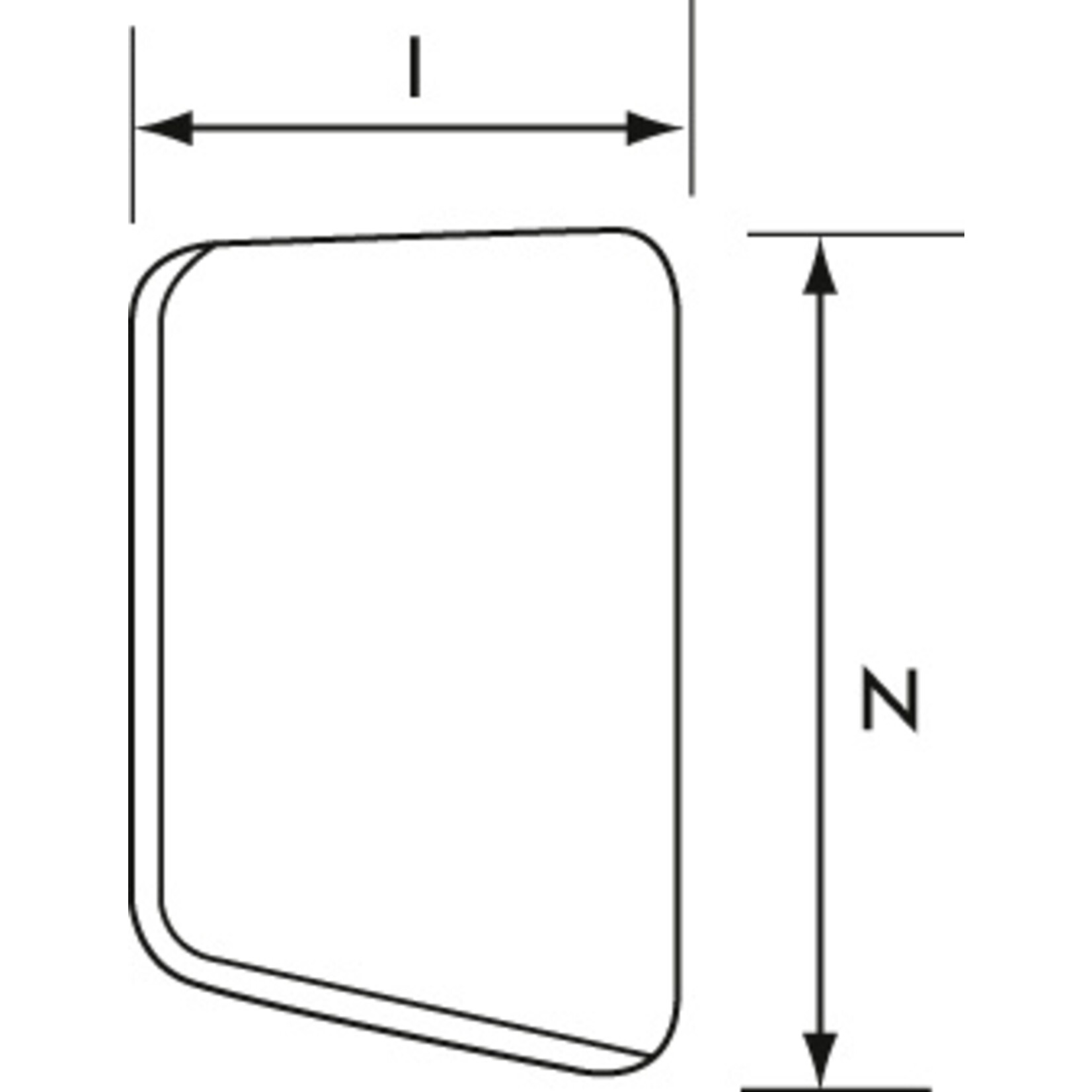 Plastimo Side mount case + door 174x424mm white