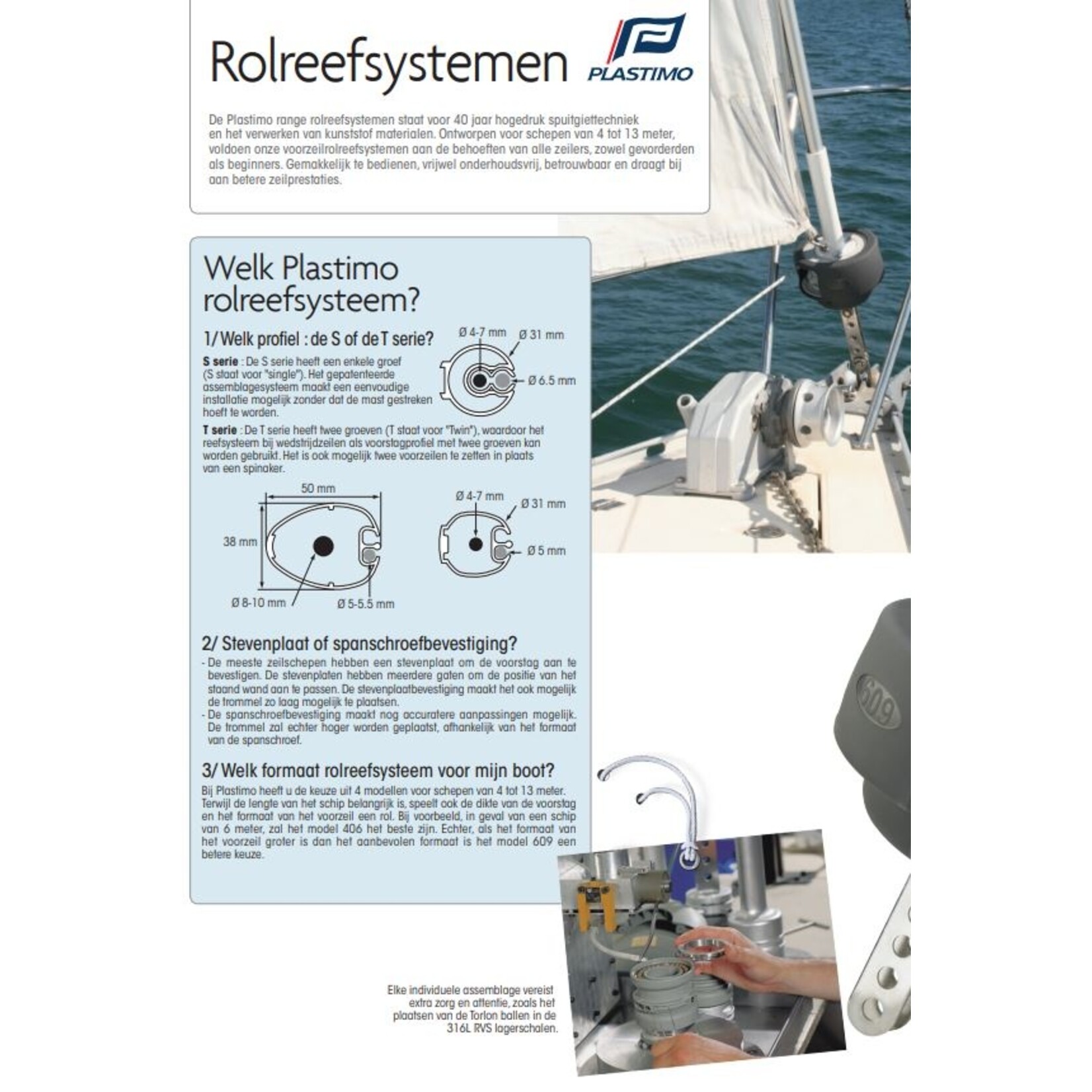 Plastimo Jib reefing 406t (chainplates)