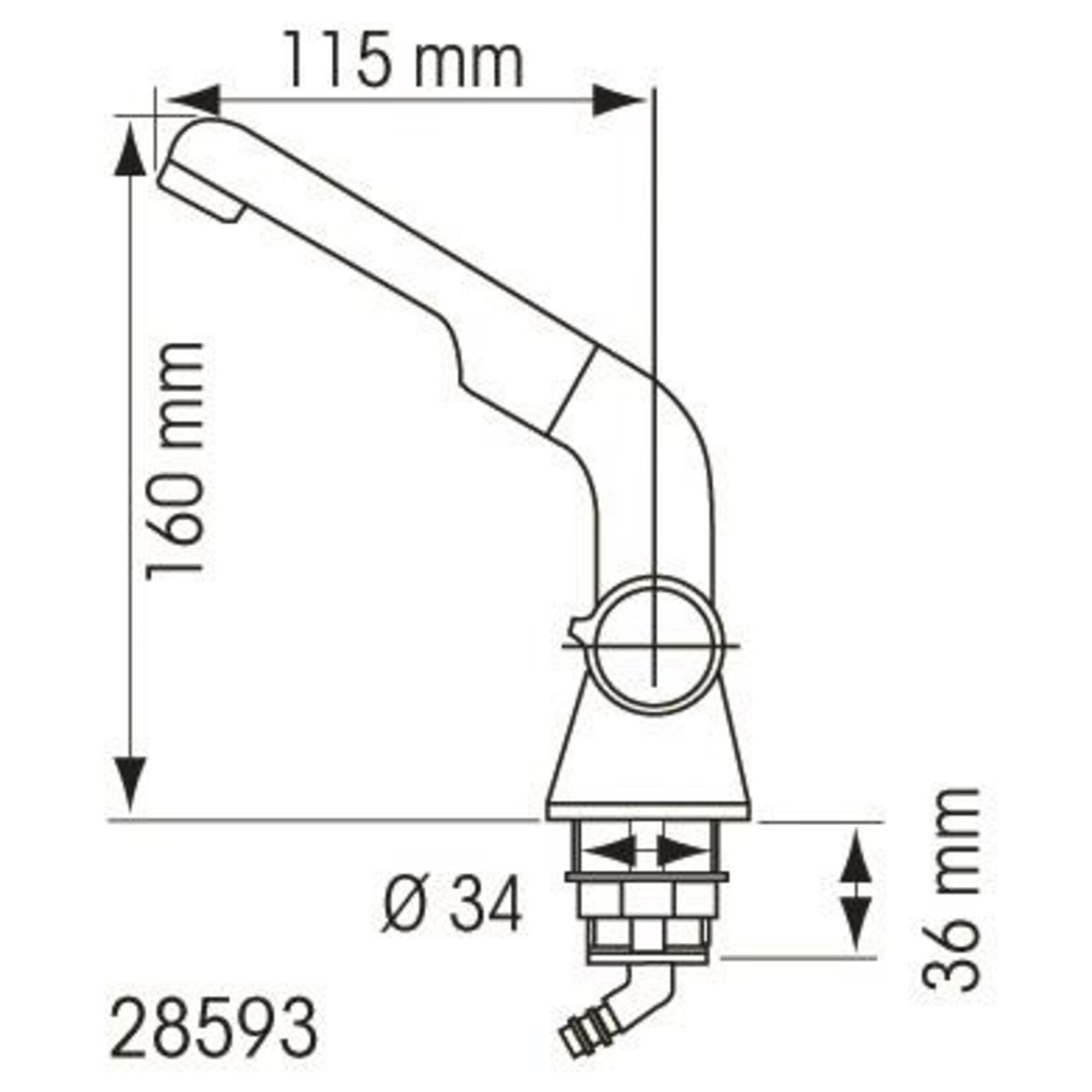 Plastimo Direct tap 1 inlet grey 10 bar