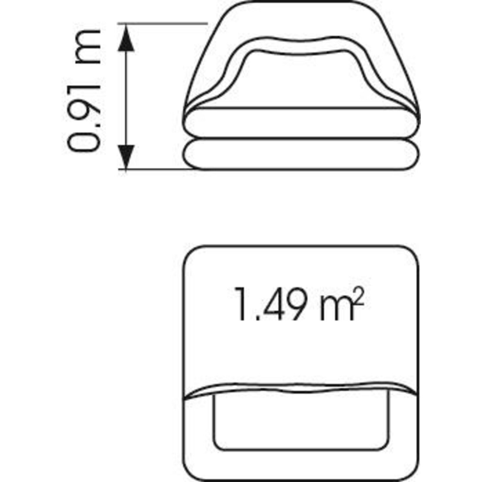 Plastimo Cruiser 4p std liferaft valise