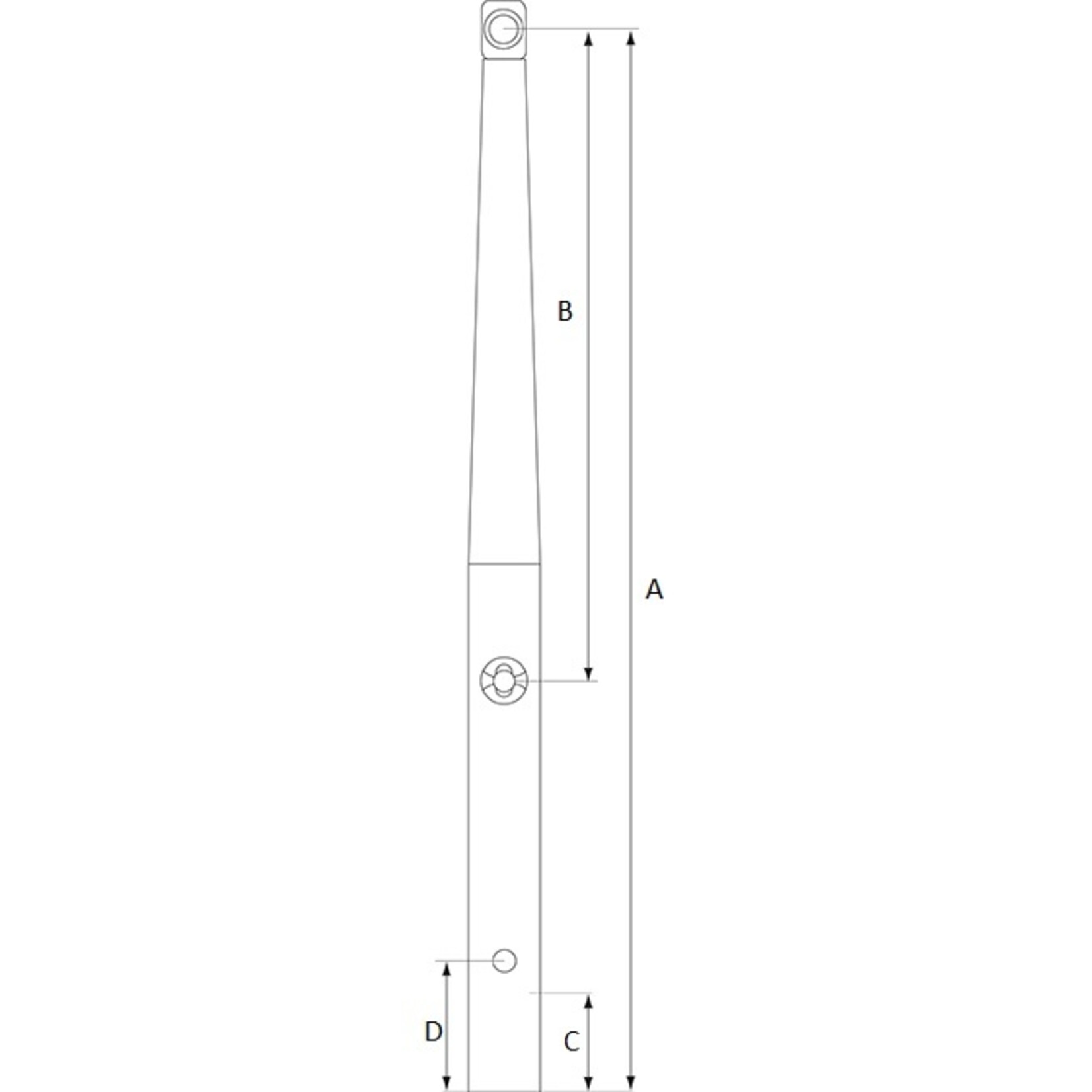 Plastimo Stanchion 75cm 2 holes