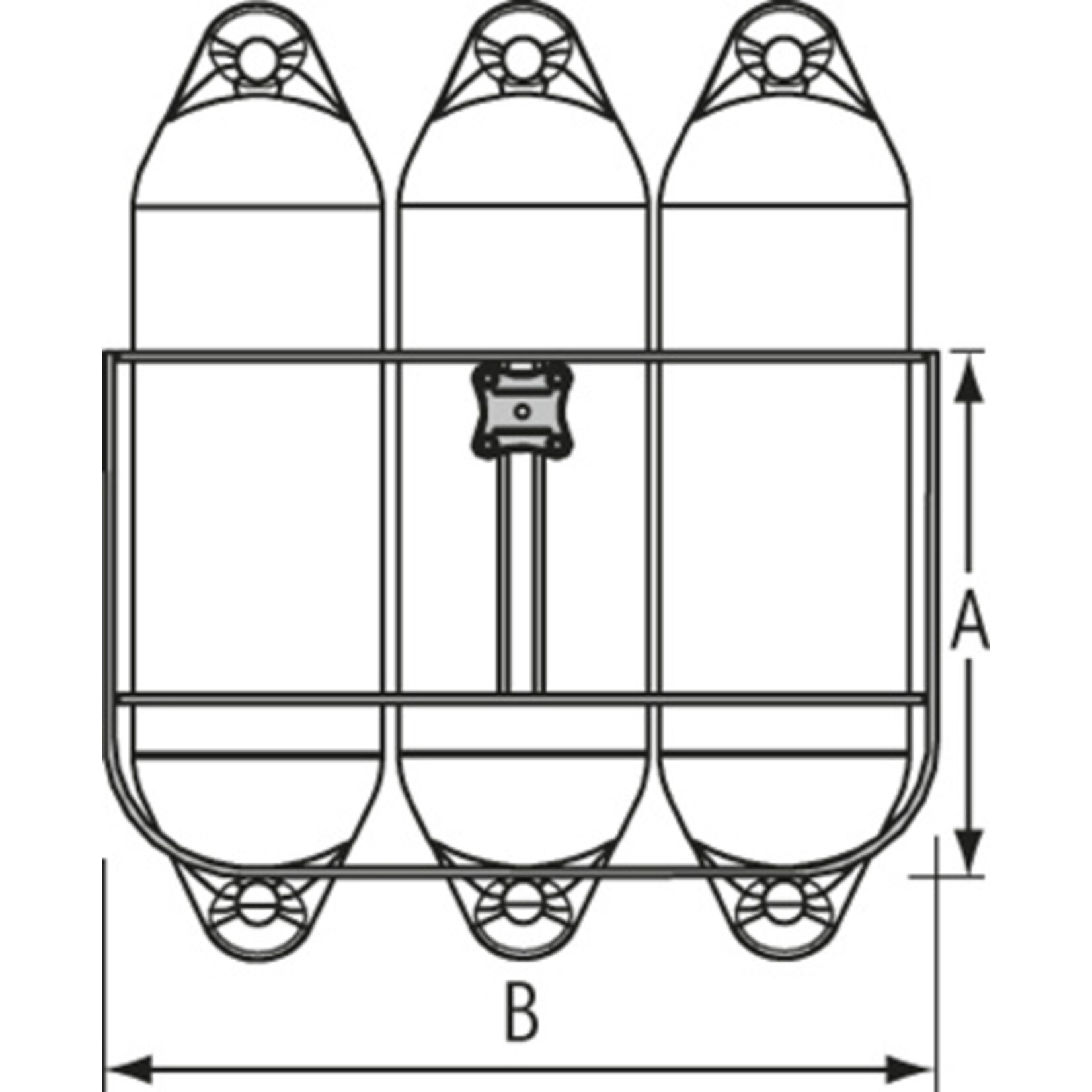 Plastimo Fender holder-triple dia 200mm