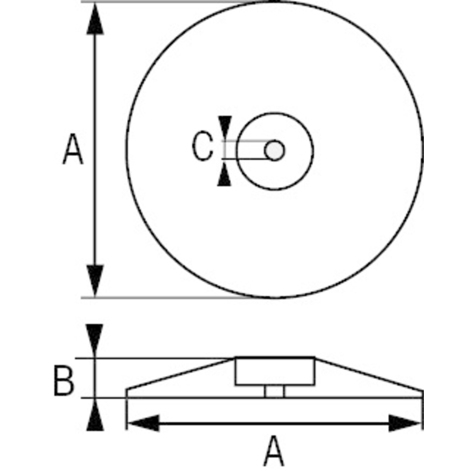 Plastimo Anode zc ruder 70mm