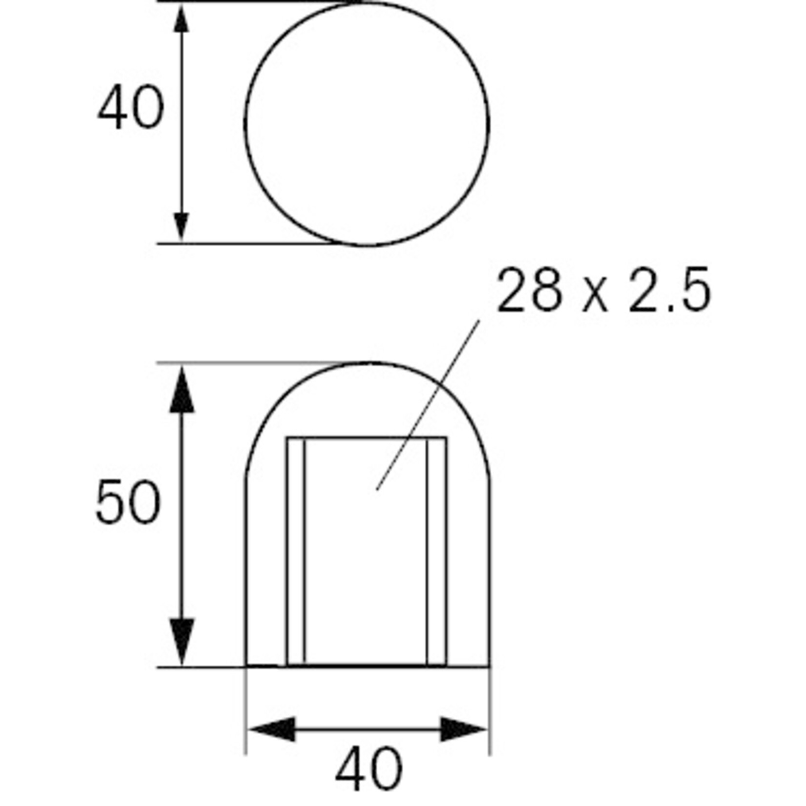 Plastimo Anode zc shaft nut thread. 28mm