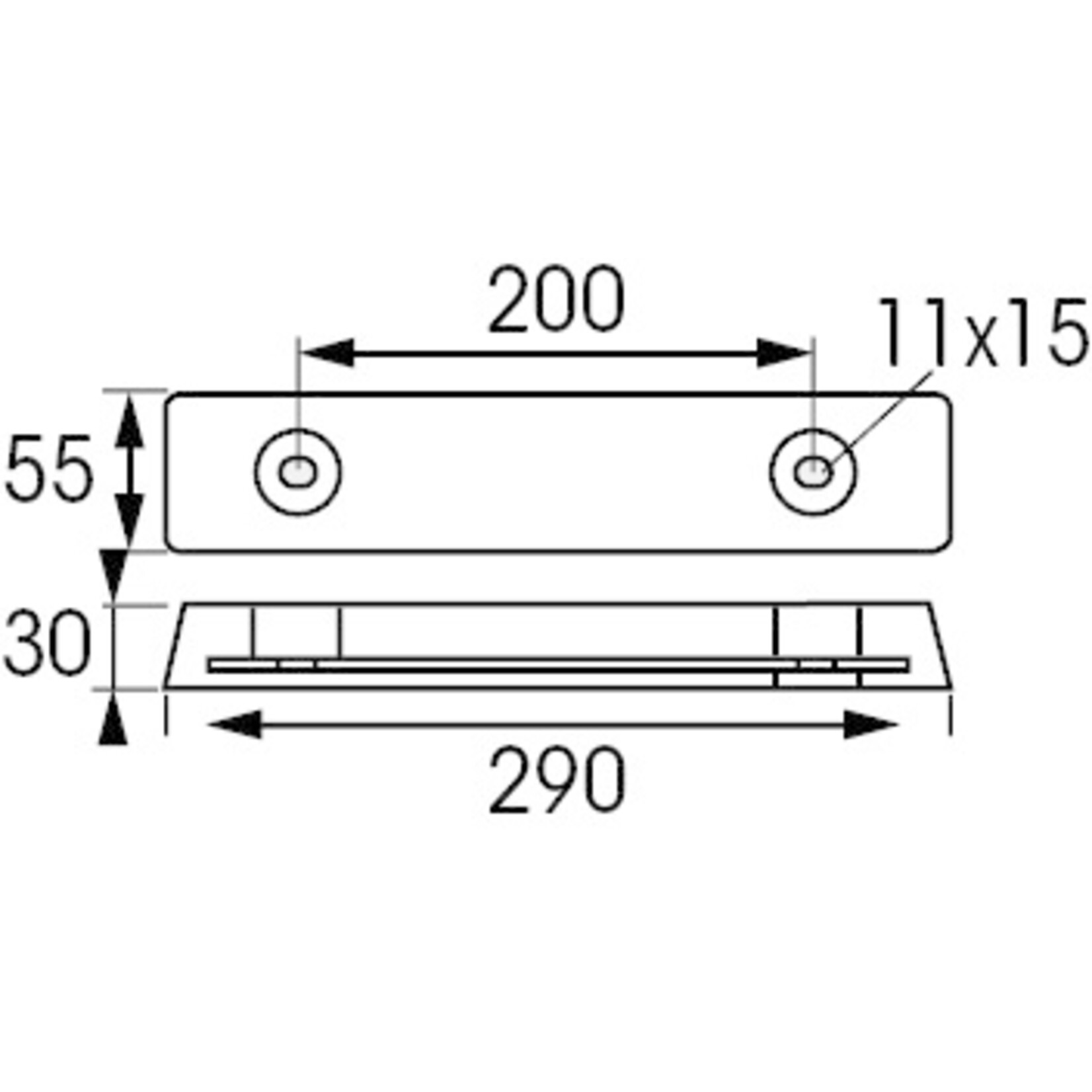 Plastimo Anode zc -mini euro- 290x55x30mm