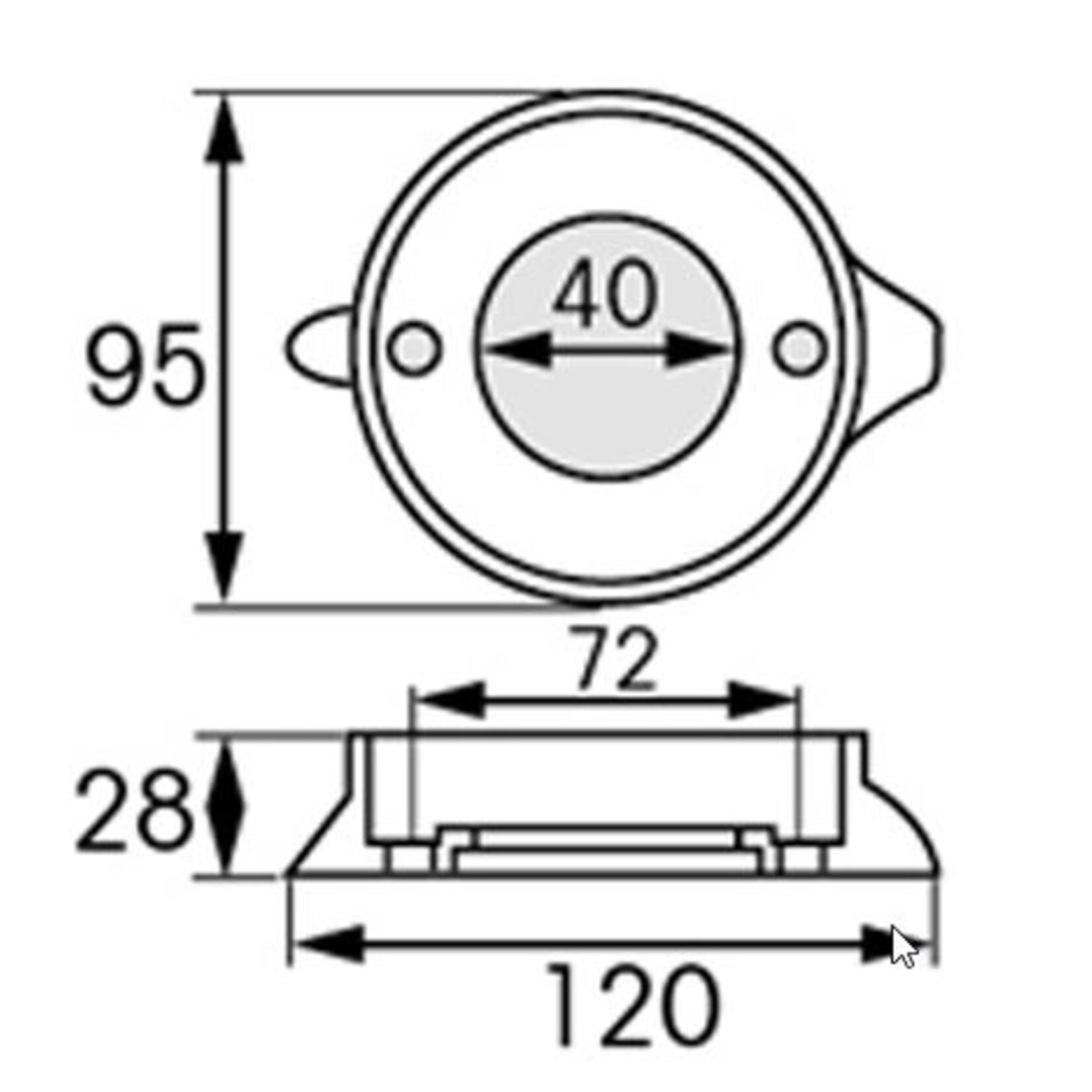 Plastimo Anode zc volvo collar 120s-120b