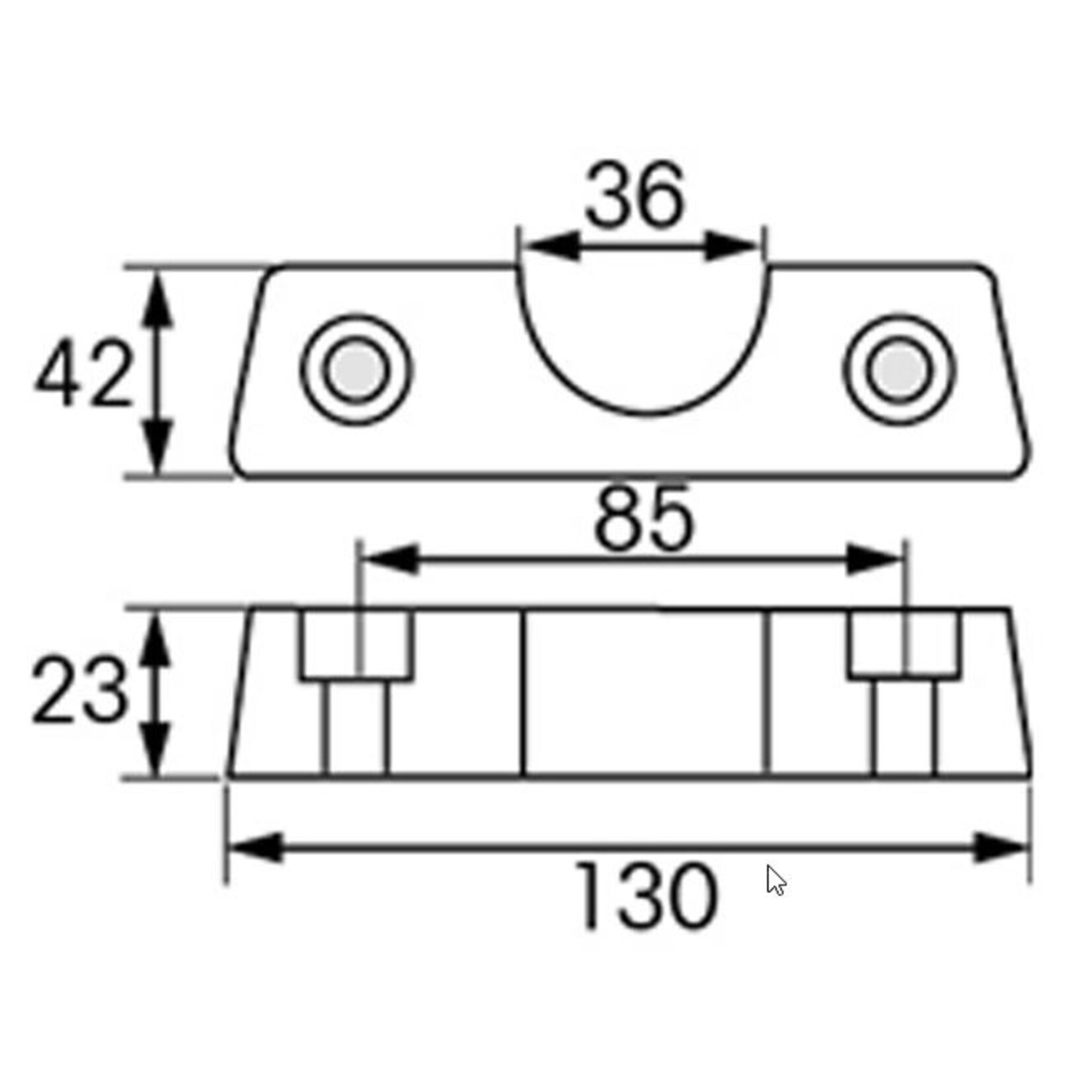 Plastimo Anode zc volvo plate