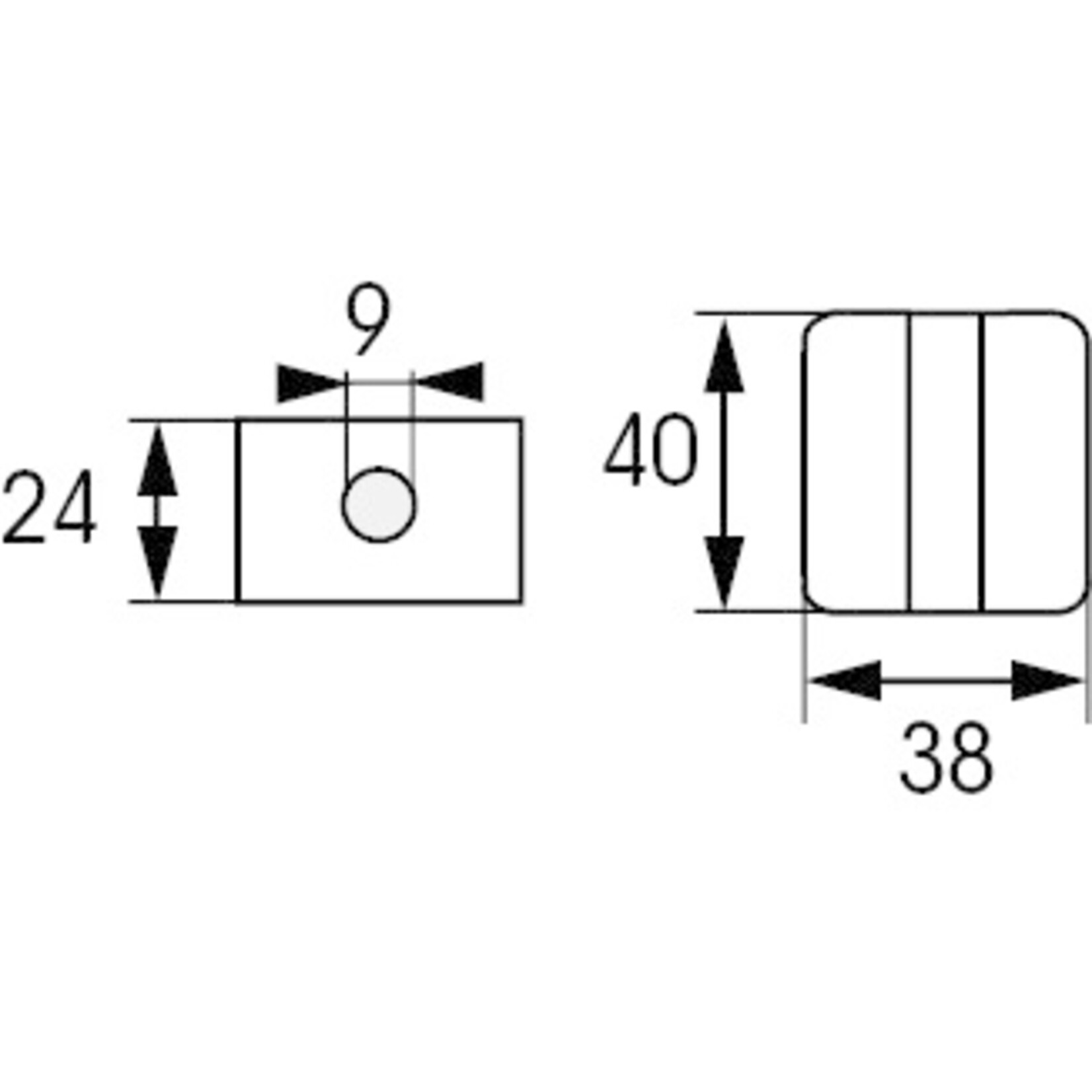 Plastimo Anode zc johnson cube 50-140 hp