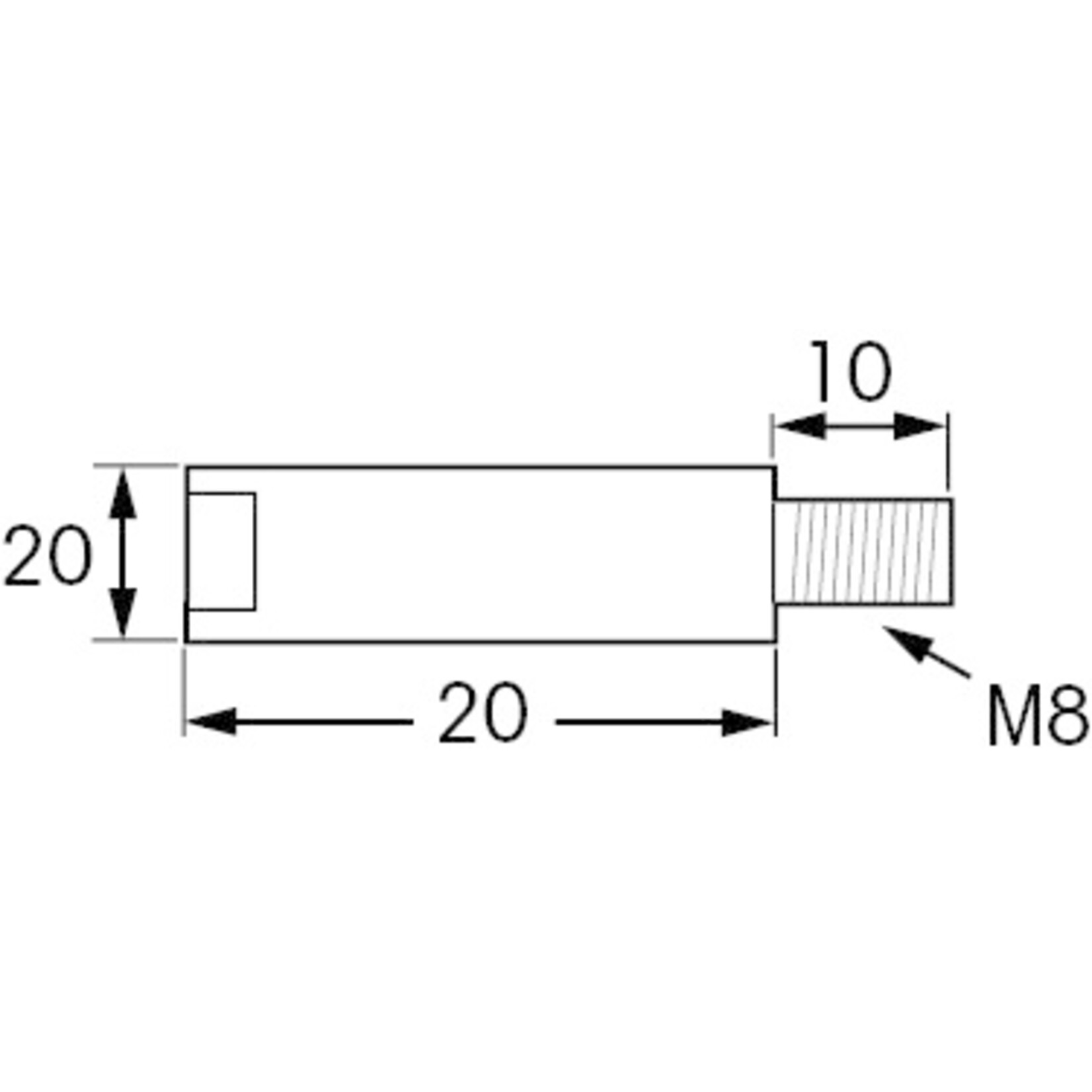 Plastimo Anode ynmr plug big engine threadm8