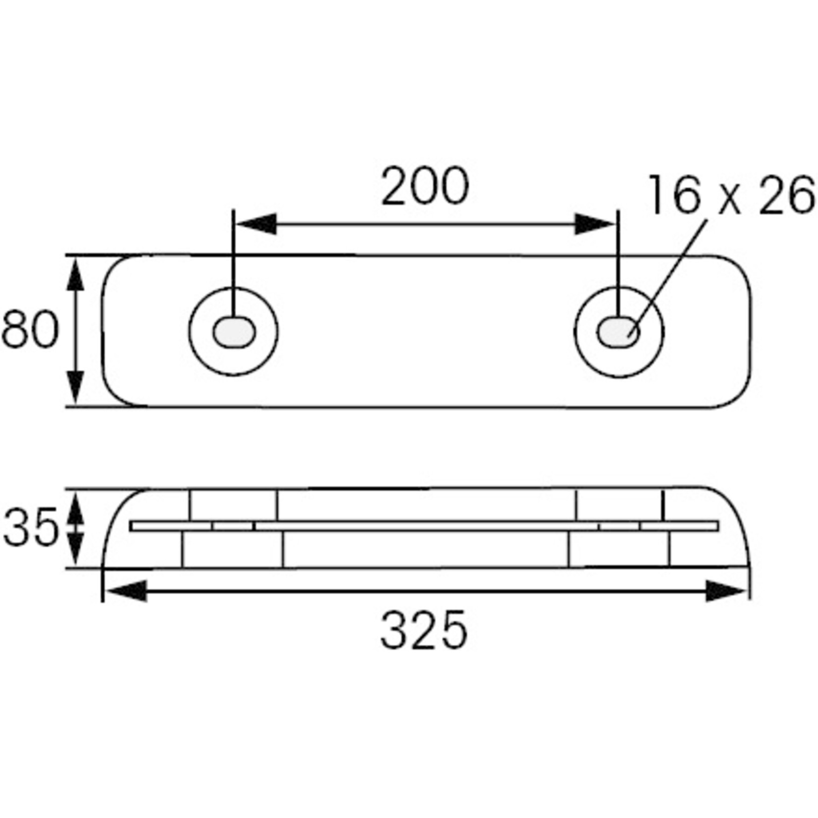 Plastimo Anode mg -euro- 325x80x35mm