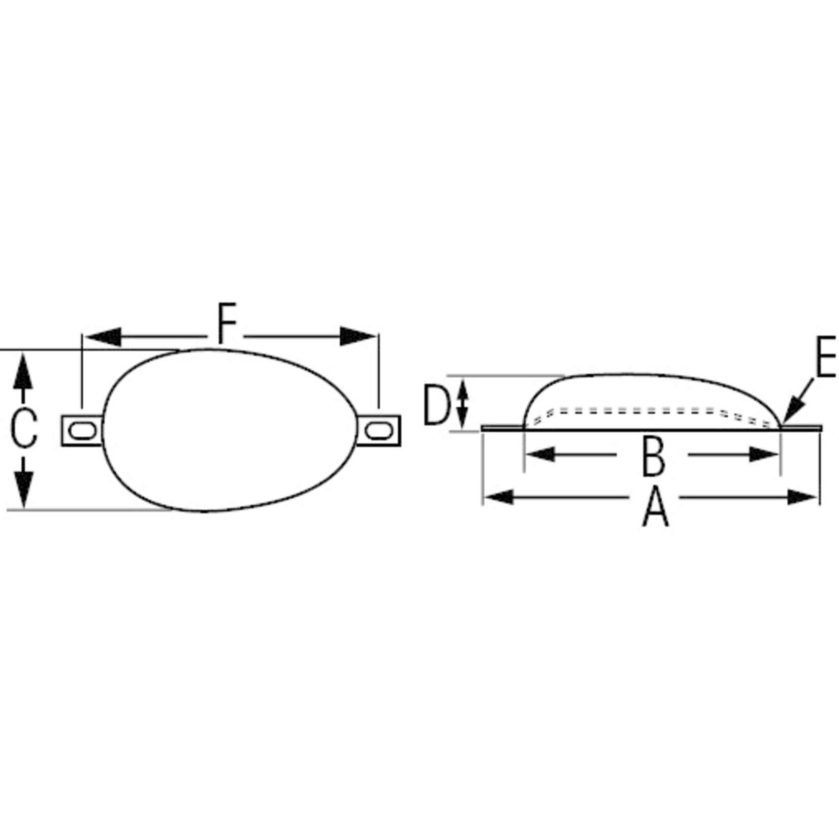 Plastimo Anode zc half-egg 2.2kg to bolt