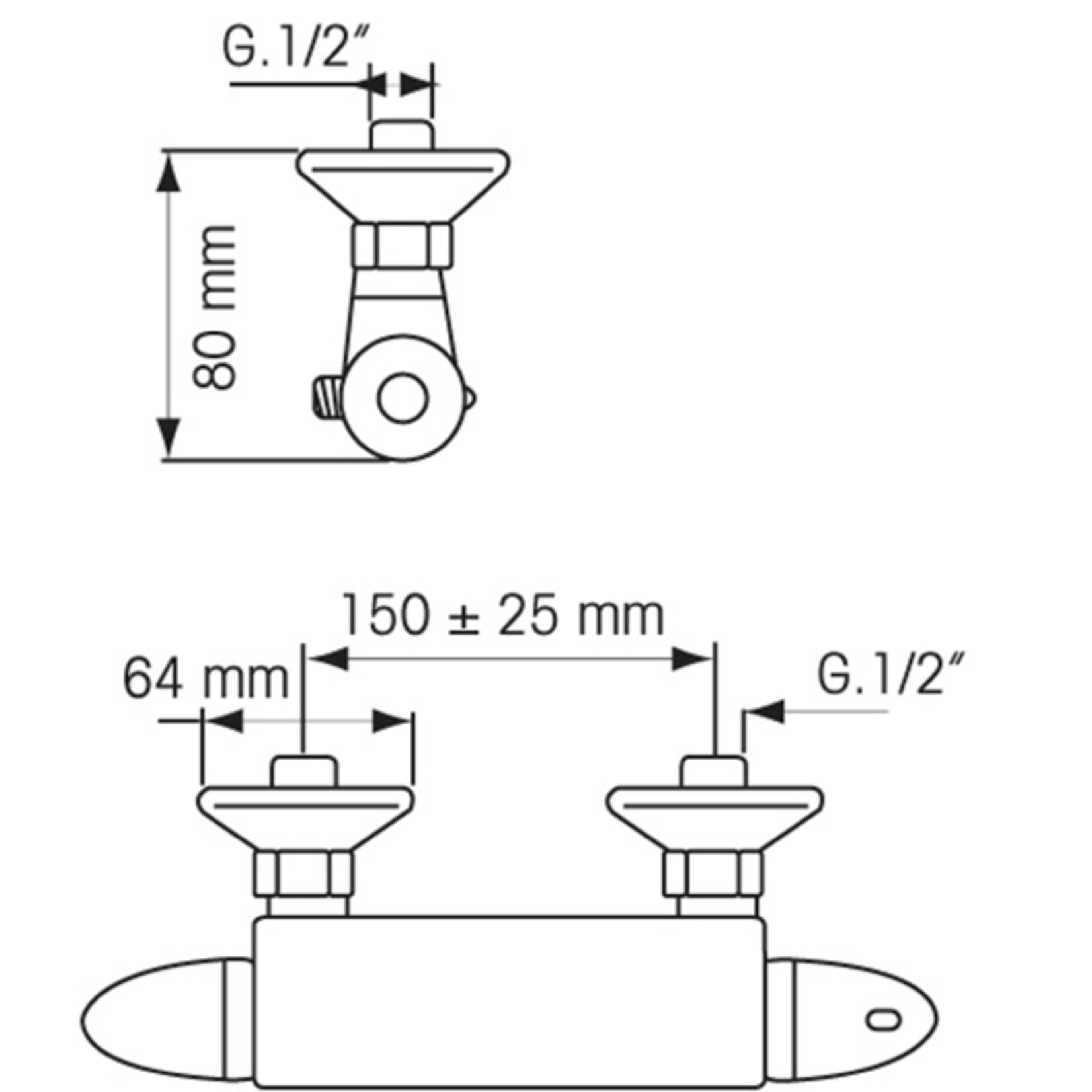 Plastimo Tap thermostatic mixer shower