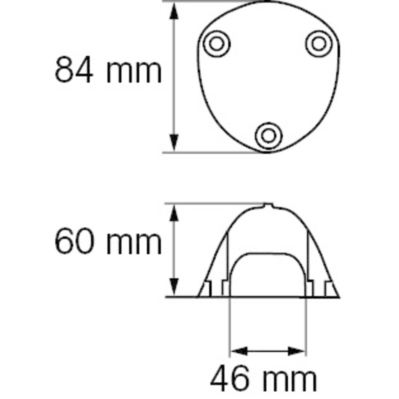 Plastimo Anode zc max prop 83 d.85/46 spacing 58