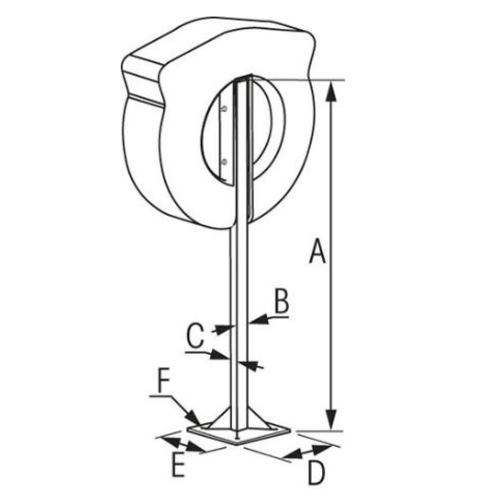 Plastimo Pole for ring buoy container