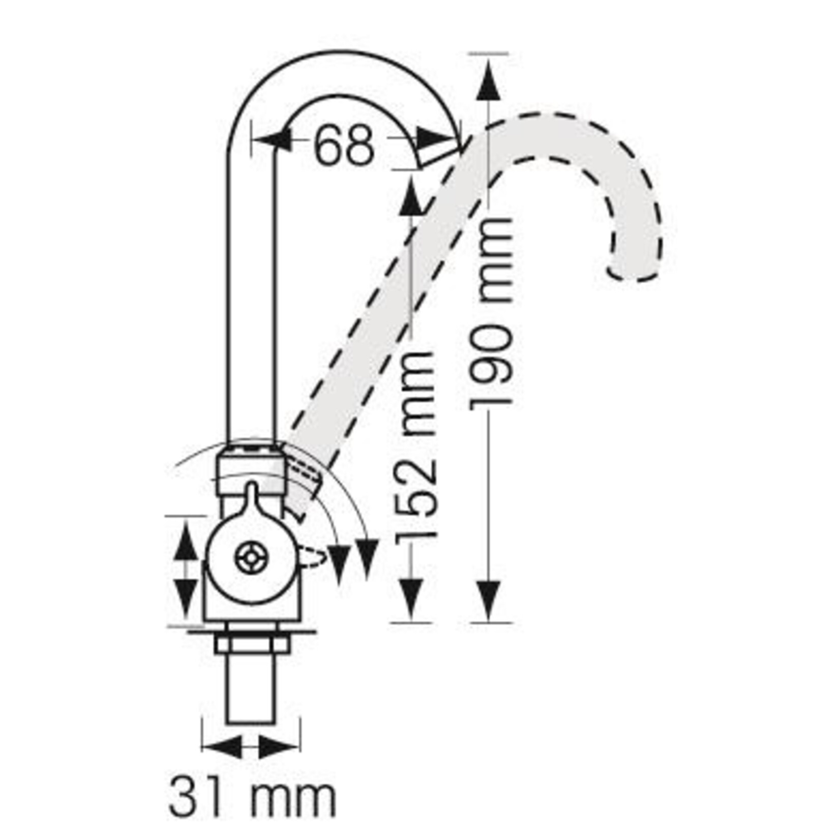 Plastimo White mixer folding tip