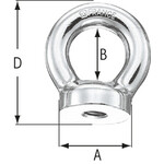 Plastimo Eye nut m8x125mm wire 6 h.27 mm