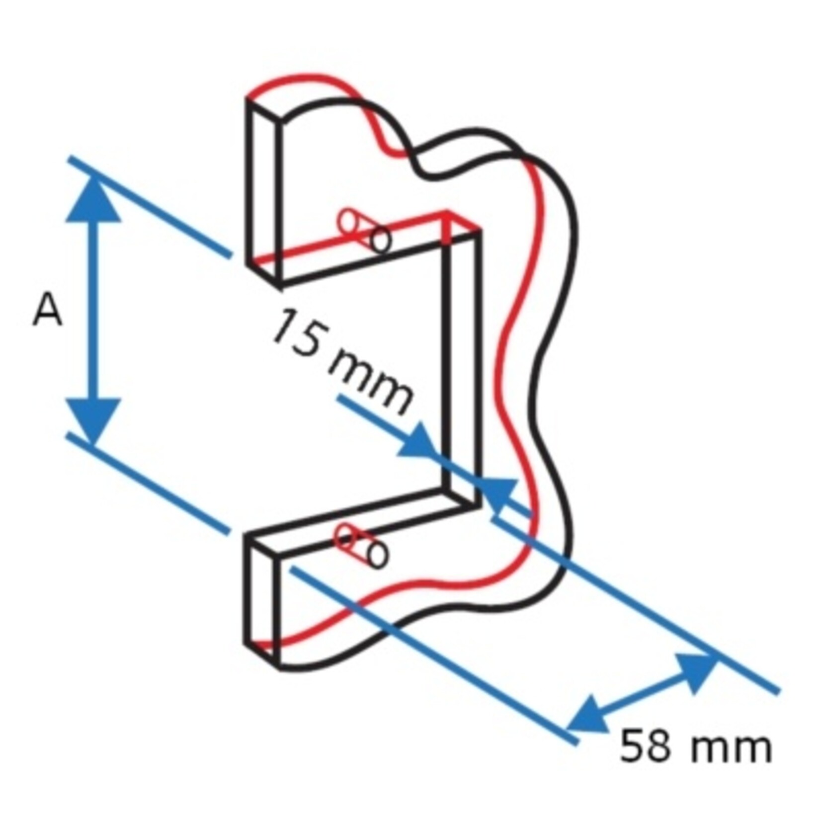 Plastimo Lock 133x70x15 bc sqr7 left