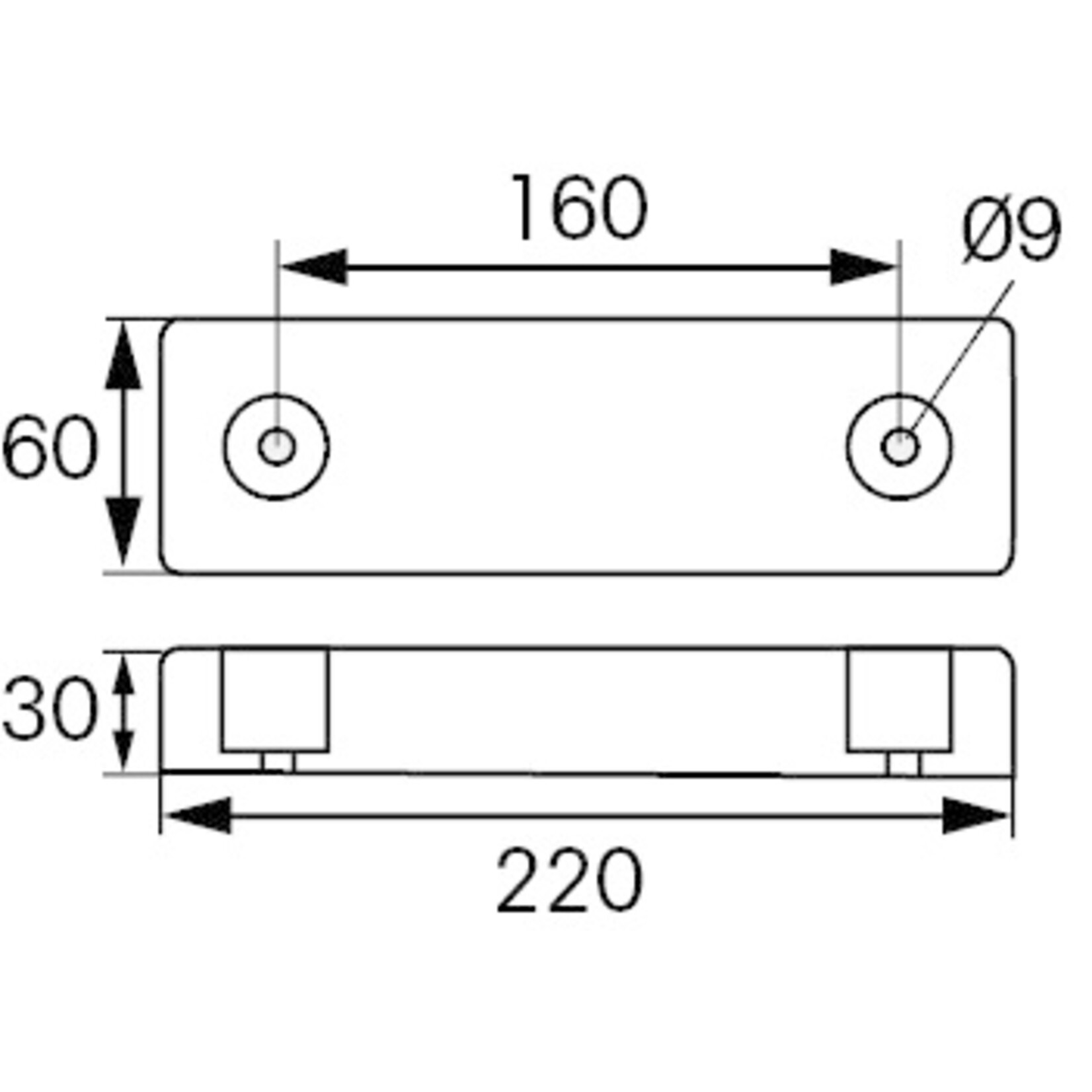 Plastimo Anode zc beam trim tabs riva s.america