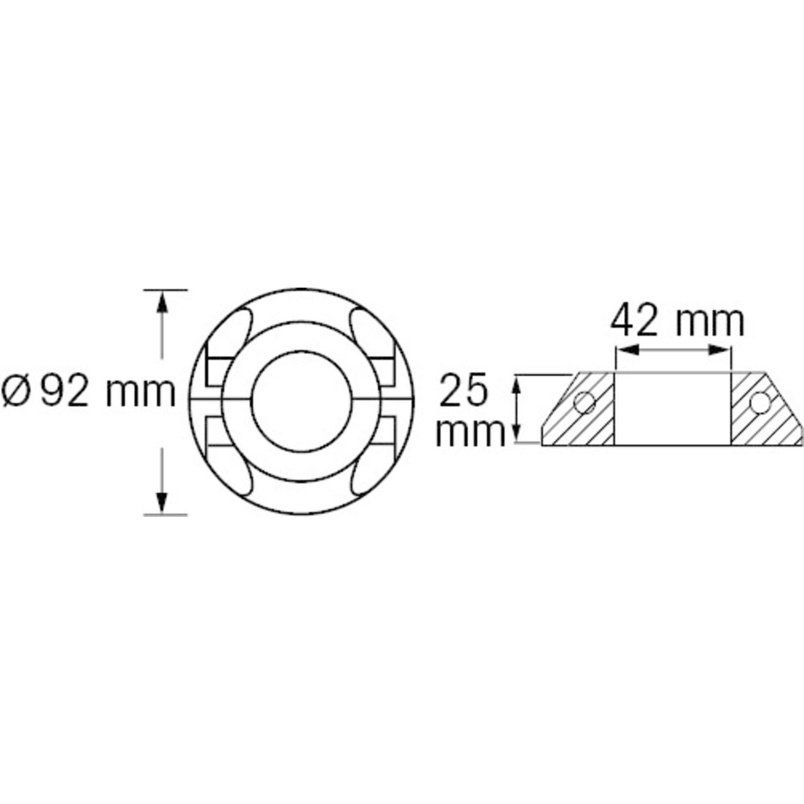 Plastimo Anode zc collar max prop d.42 mm