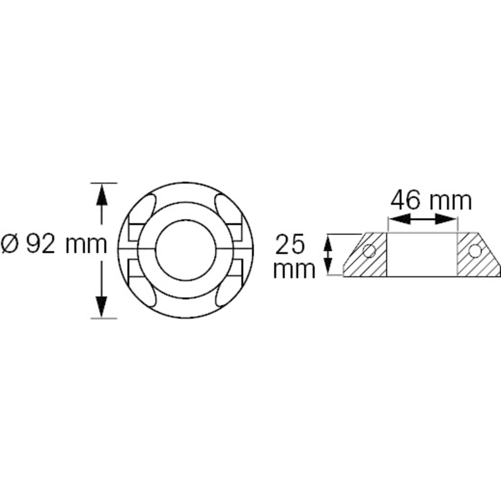 Plastimo Anode zc collar max prop d.46 mm