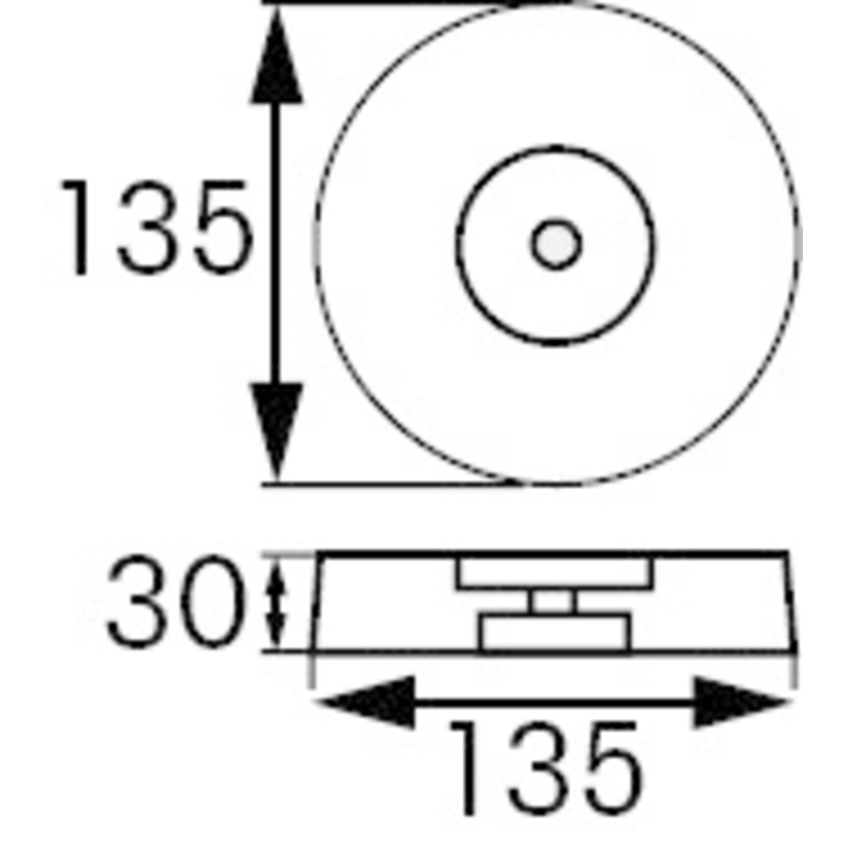 Plastimo Anode zc transom hole dia 14mm