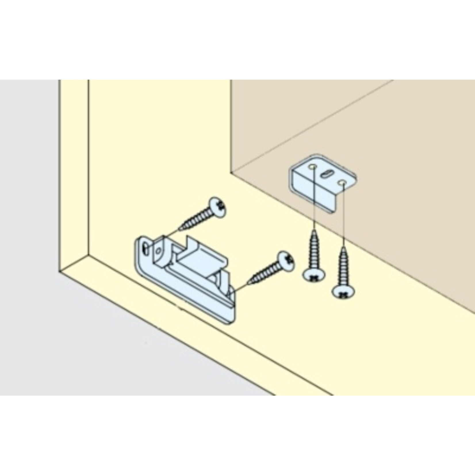 Plastimo Conceal.elbow catch plast. 65x18x25