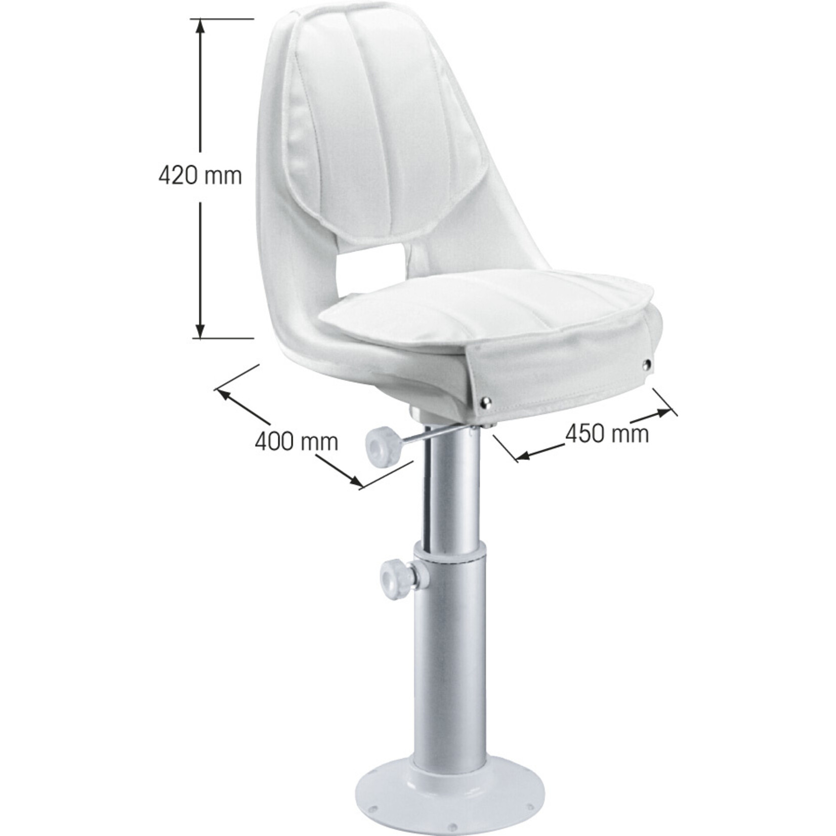 Plastimo Admiral seat+cushions+pedestal alu