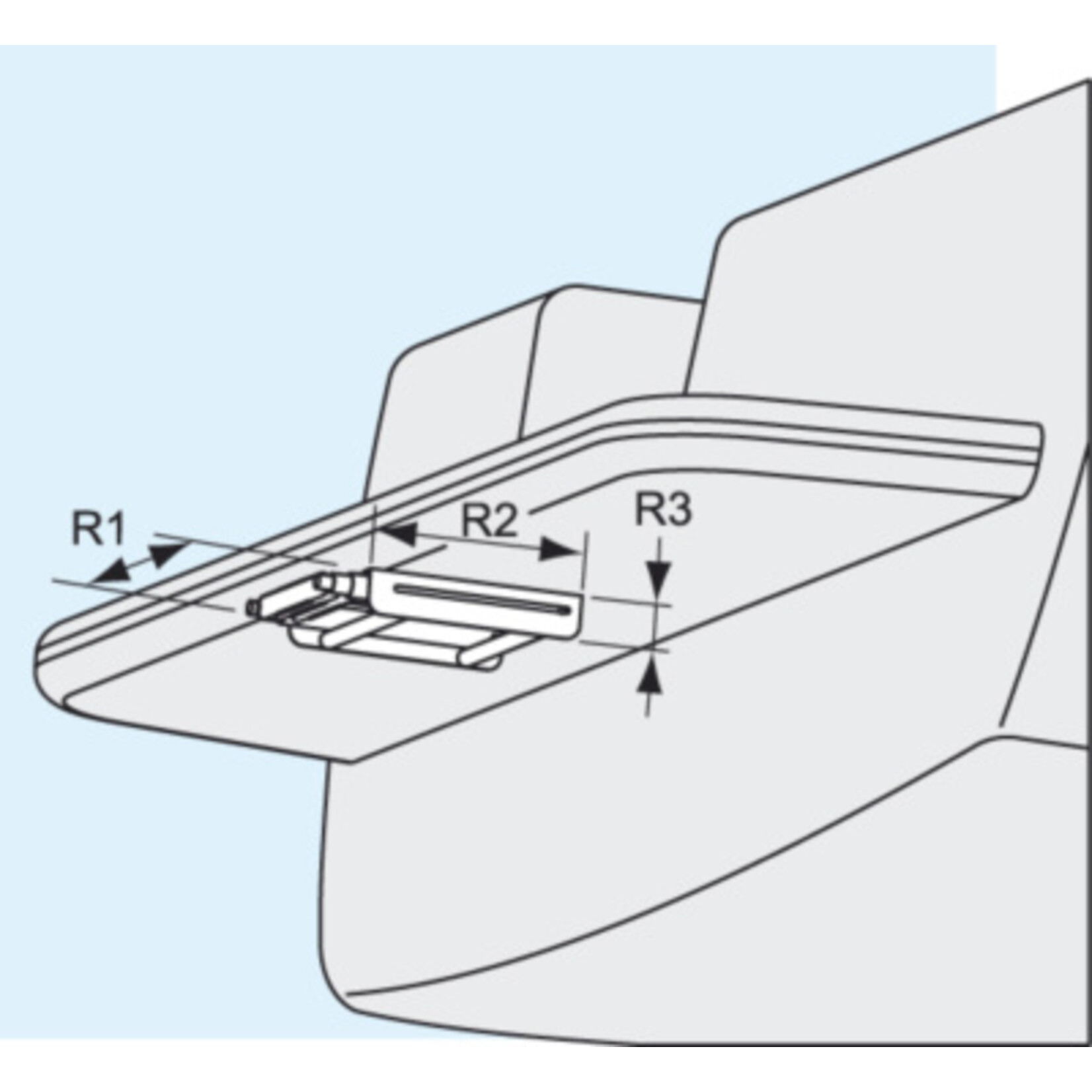 Plastimo Retractable built-in ladder 3 steps