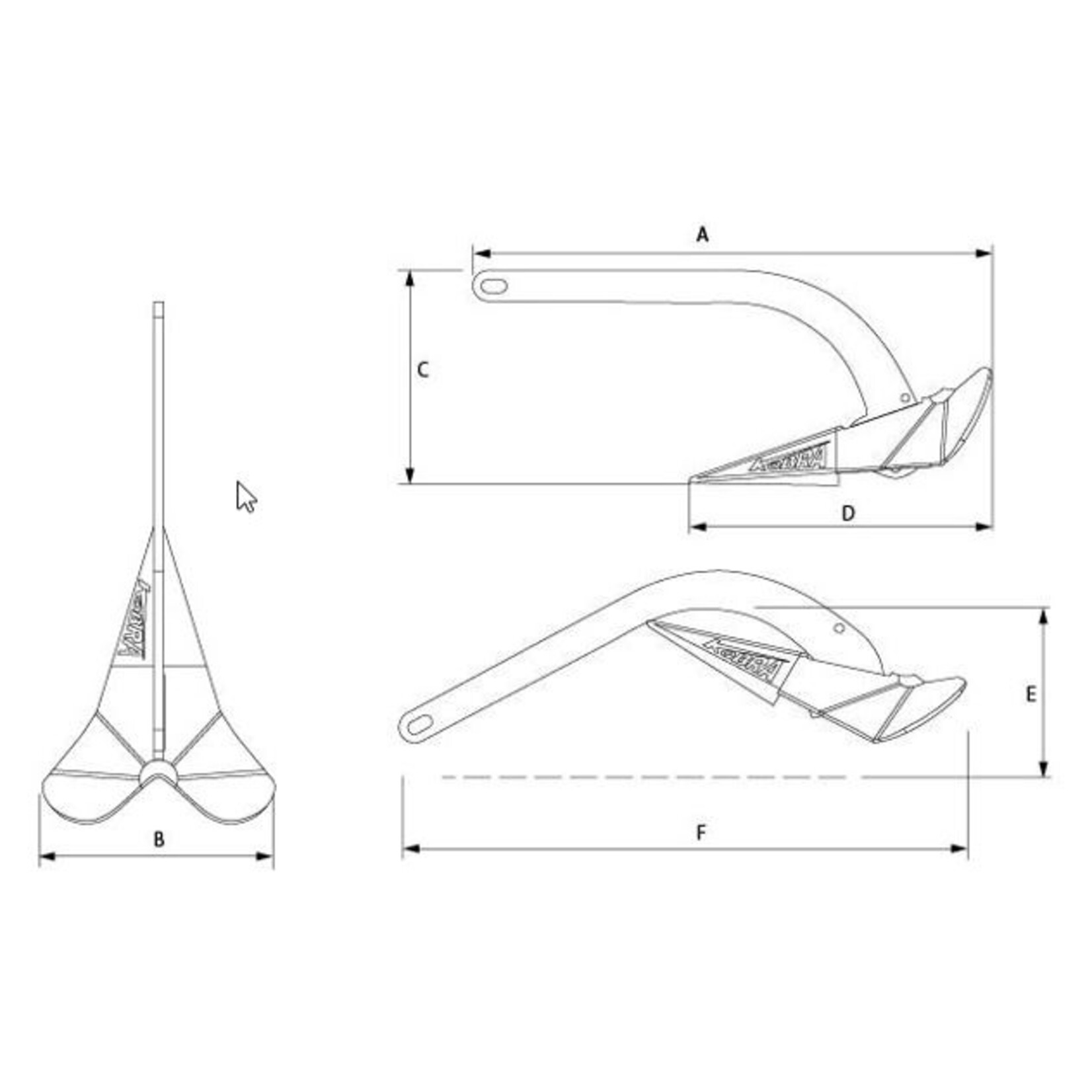 Plastimo Anchor kobra ii dismantable shank 14kg