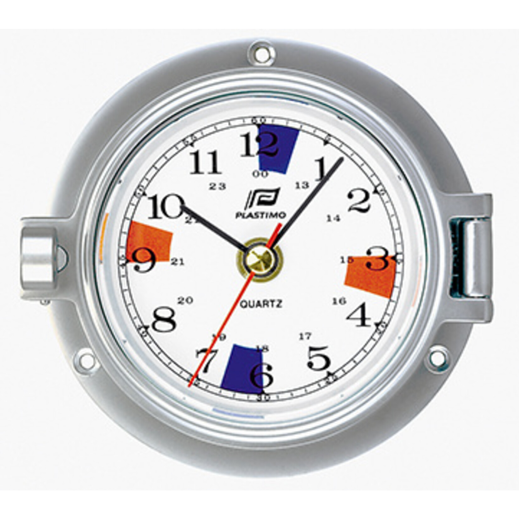 Plastimo Clock 3'' with silent zone matt chrome