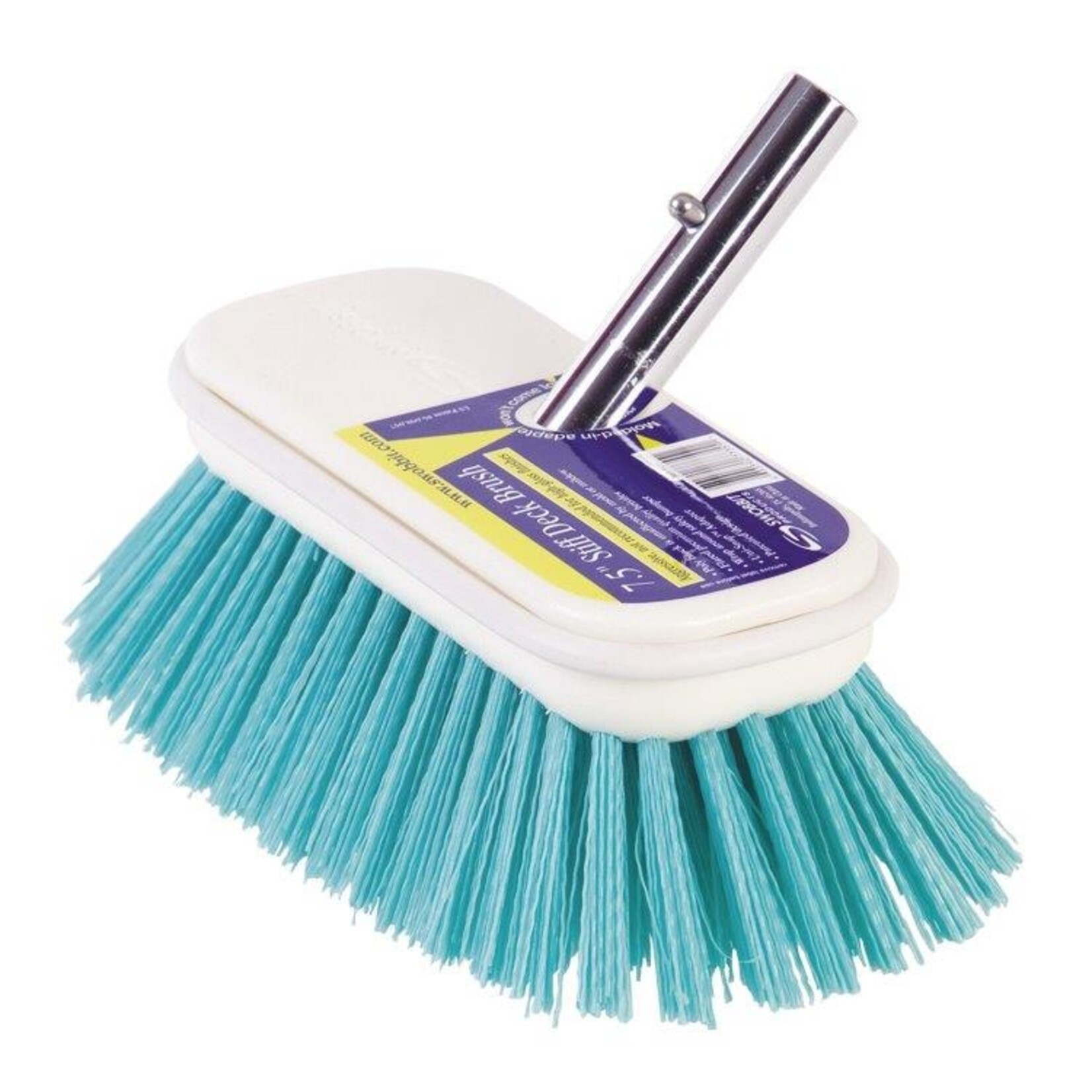 Deck brush stiff 190mm 7.5'' blue