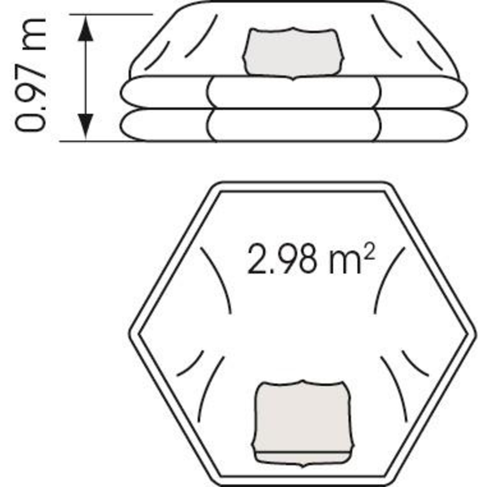 Plastimo Liferaft cruiser 8 pl std canister